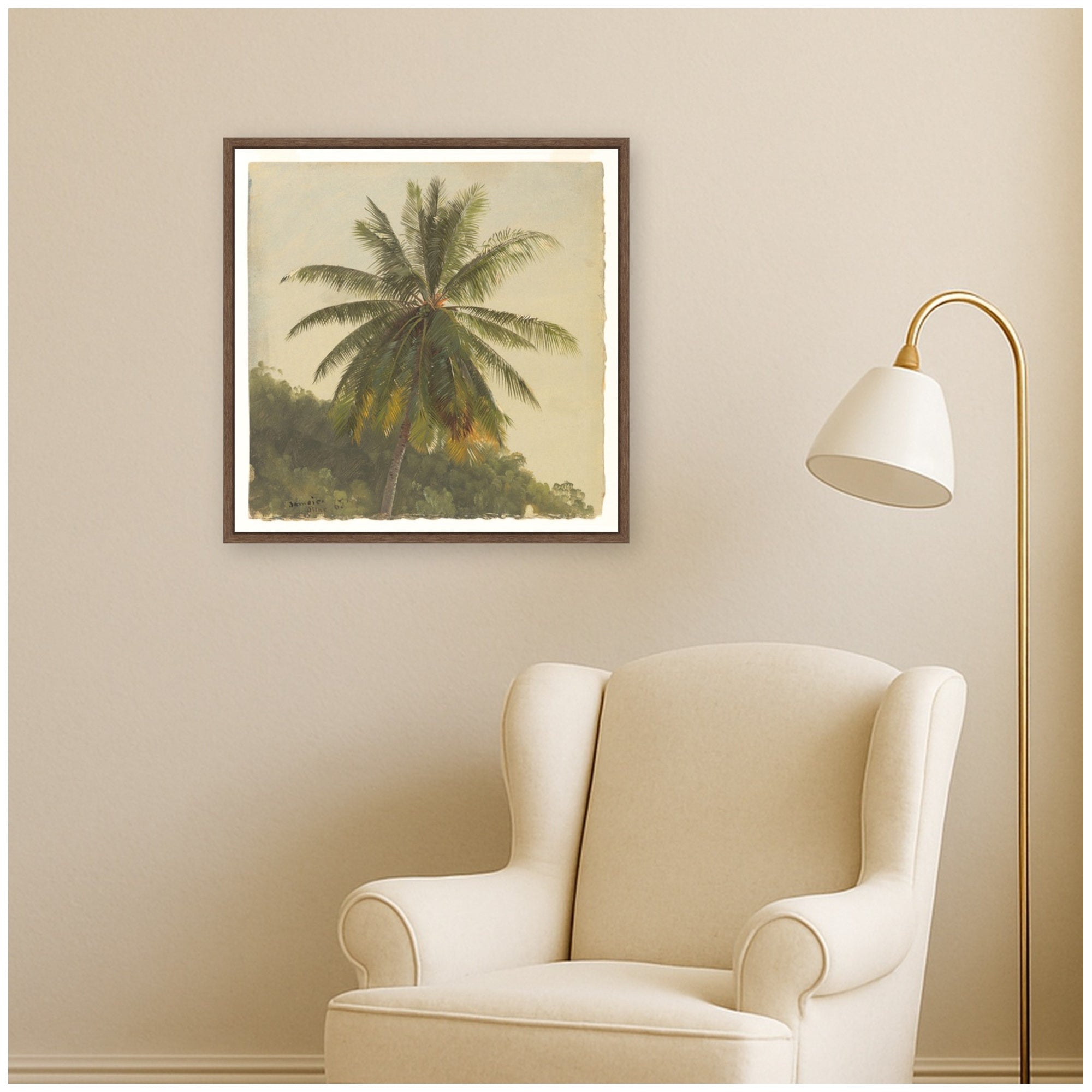 Framed Canvas 22x22 Sylvie Walnut 7