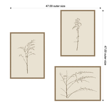 Art Set 3 Piece Set 18x24 Sylvie Dark Gold 2