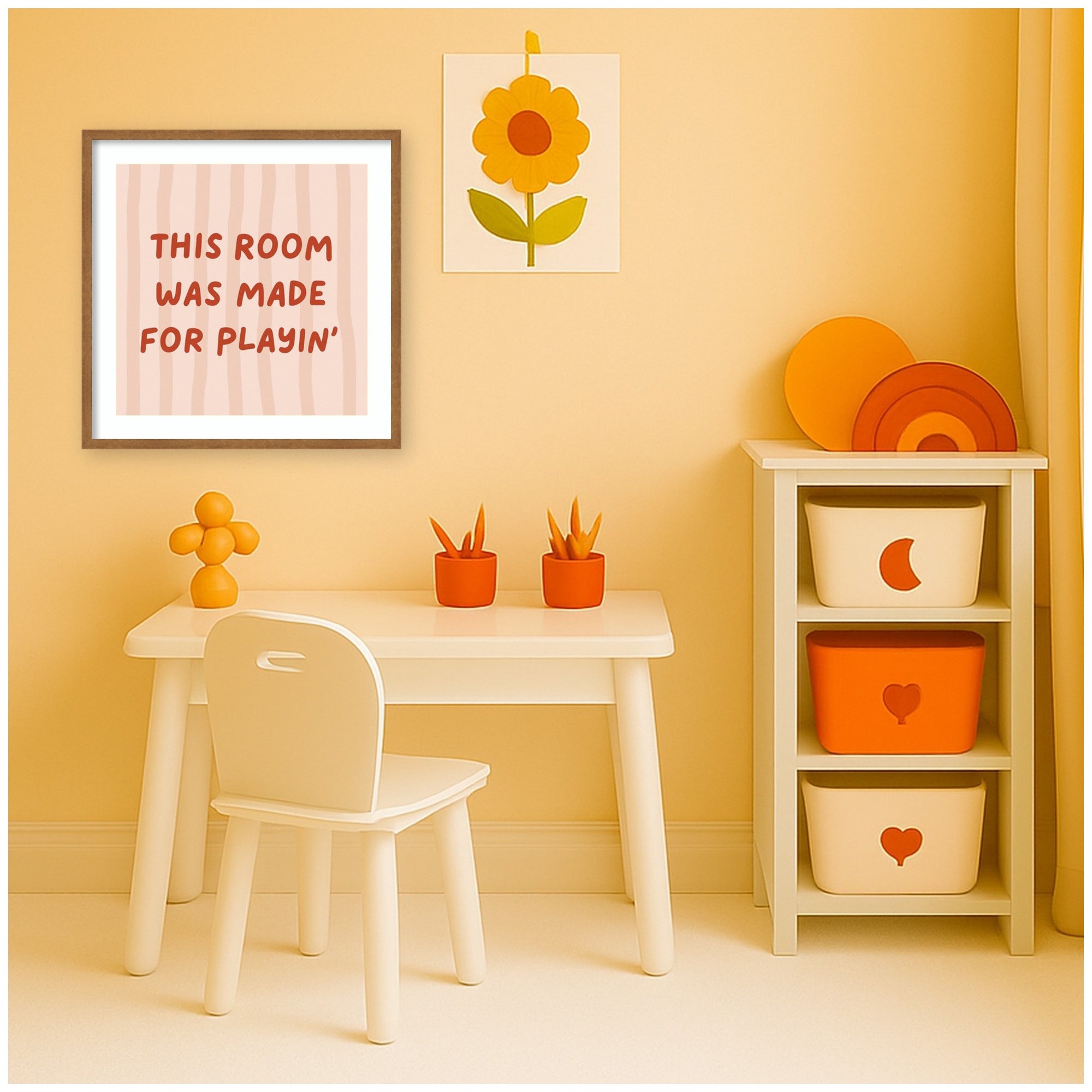 This Room Was Made For Playing Square by Laura Moss Framed Wall Art Print