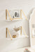 Floating Shelf White Gold 2 Pk-18" 7