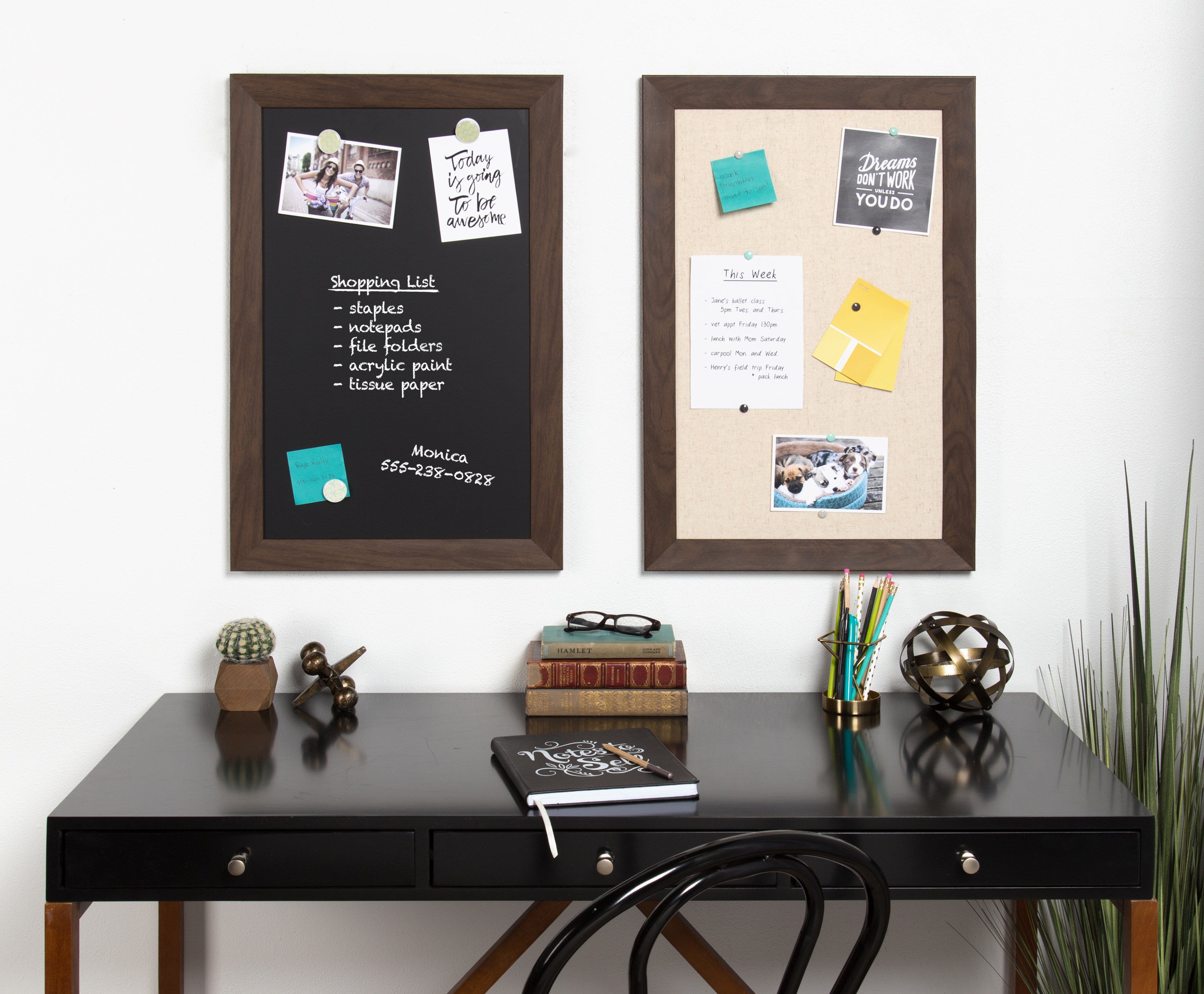 Pinboard Walnut Brown 18x27 5