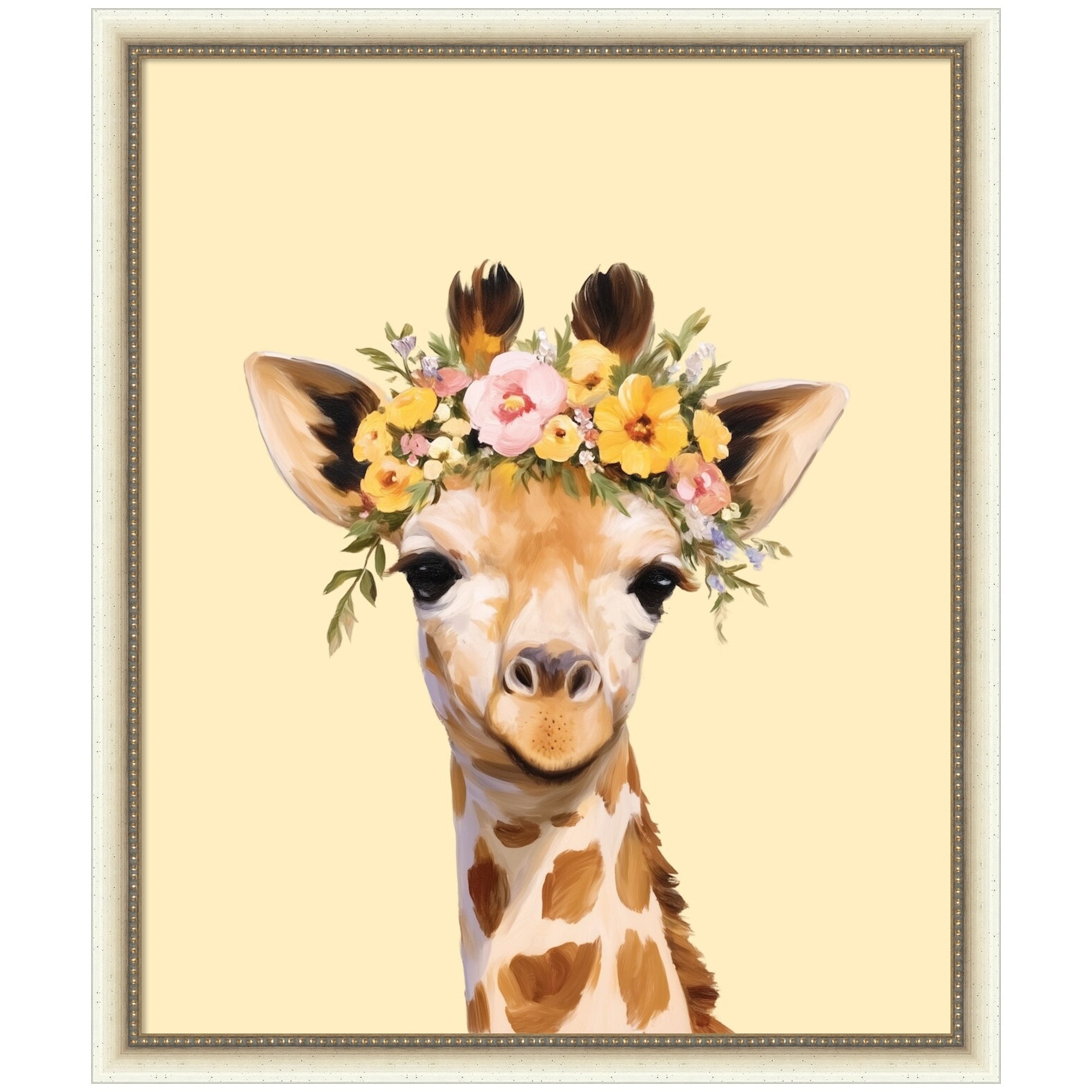 Mounted Canvas 22x26 Belmont Distress White 1