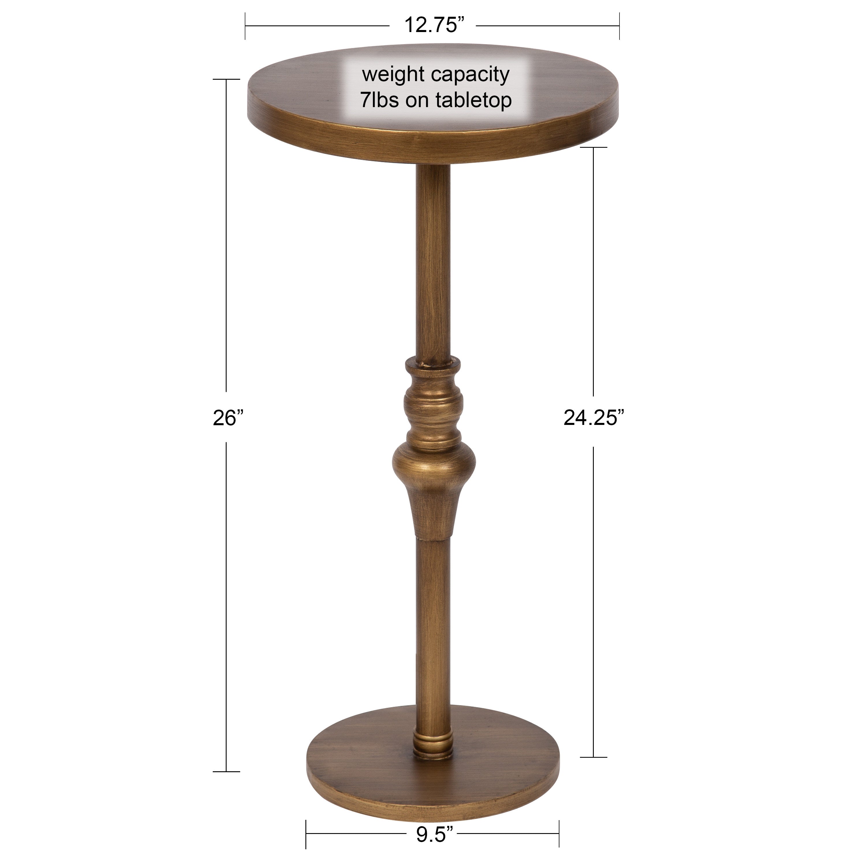 Drink Table Gold 13x13x26 2