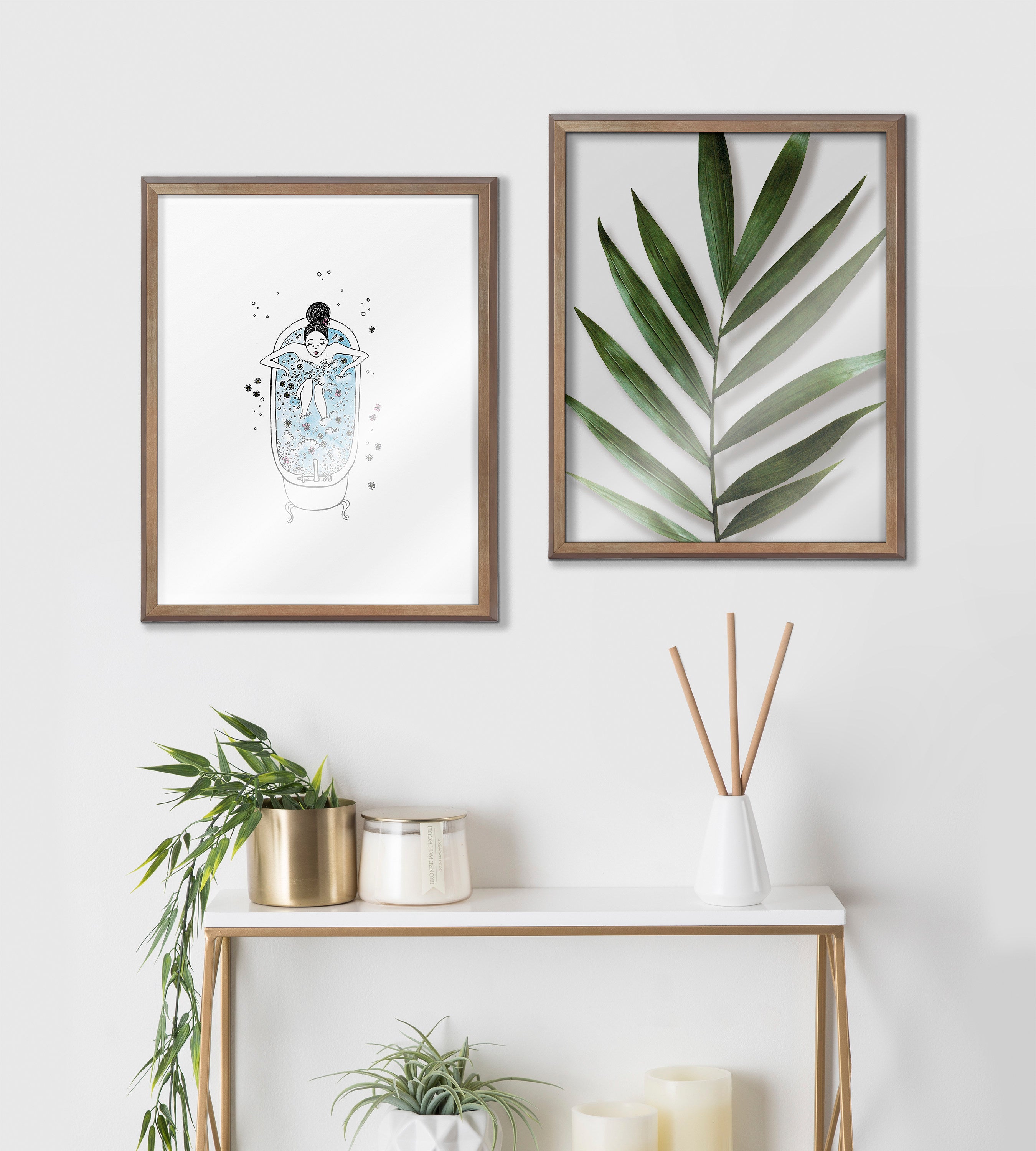Blake Botanical 5F Framed Printed Glass by Amy Peterson