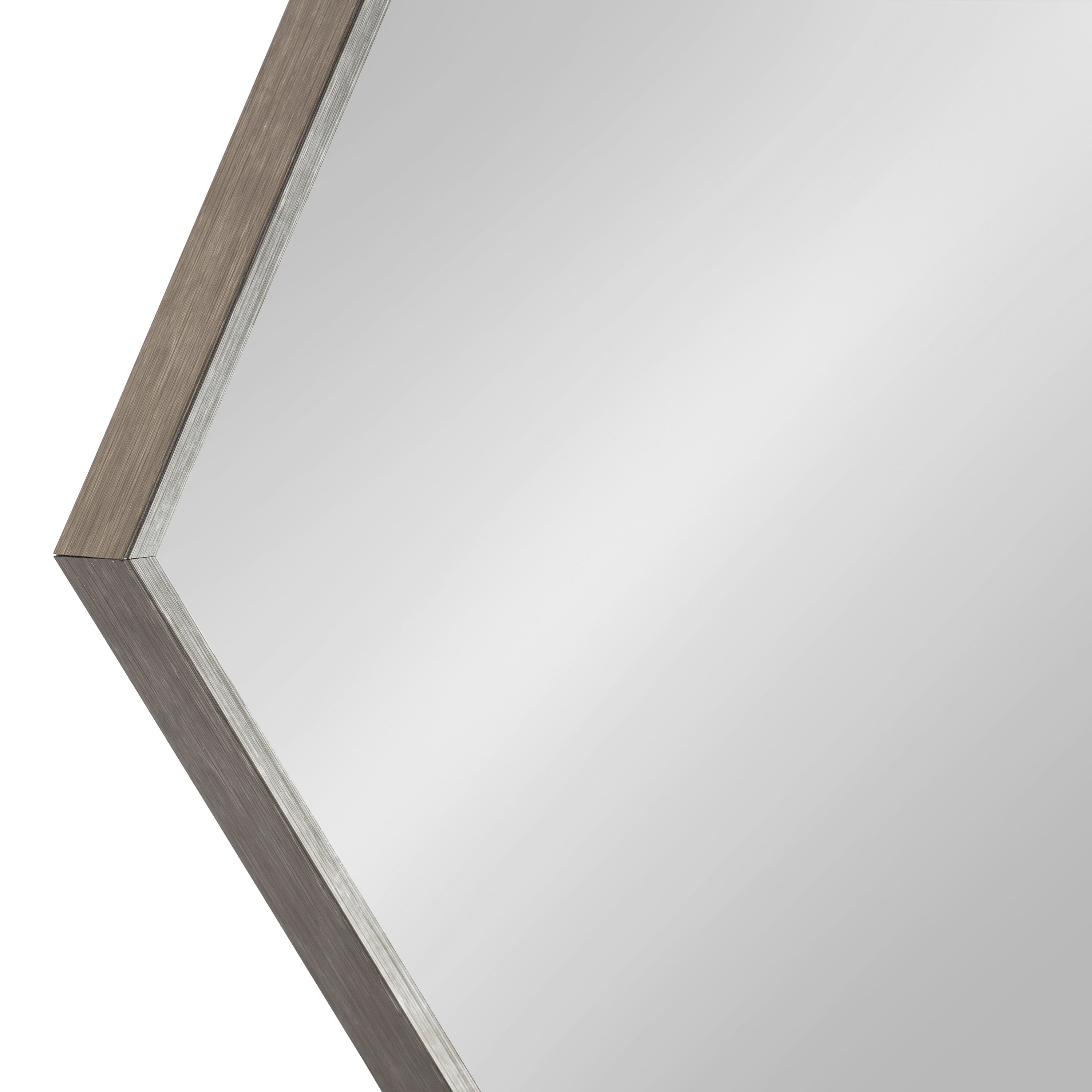 Hexagon Mirror Dark Silver 22x31 3