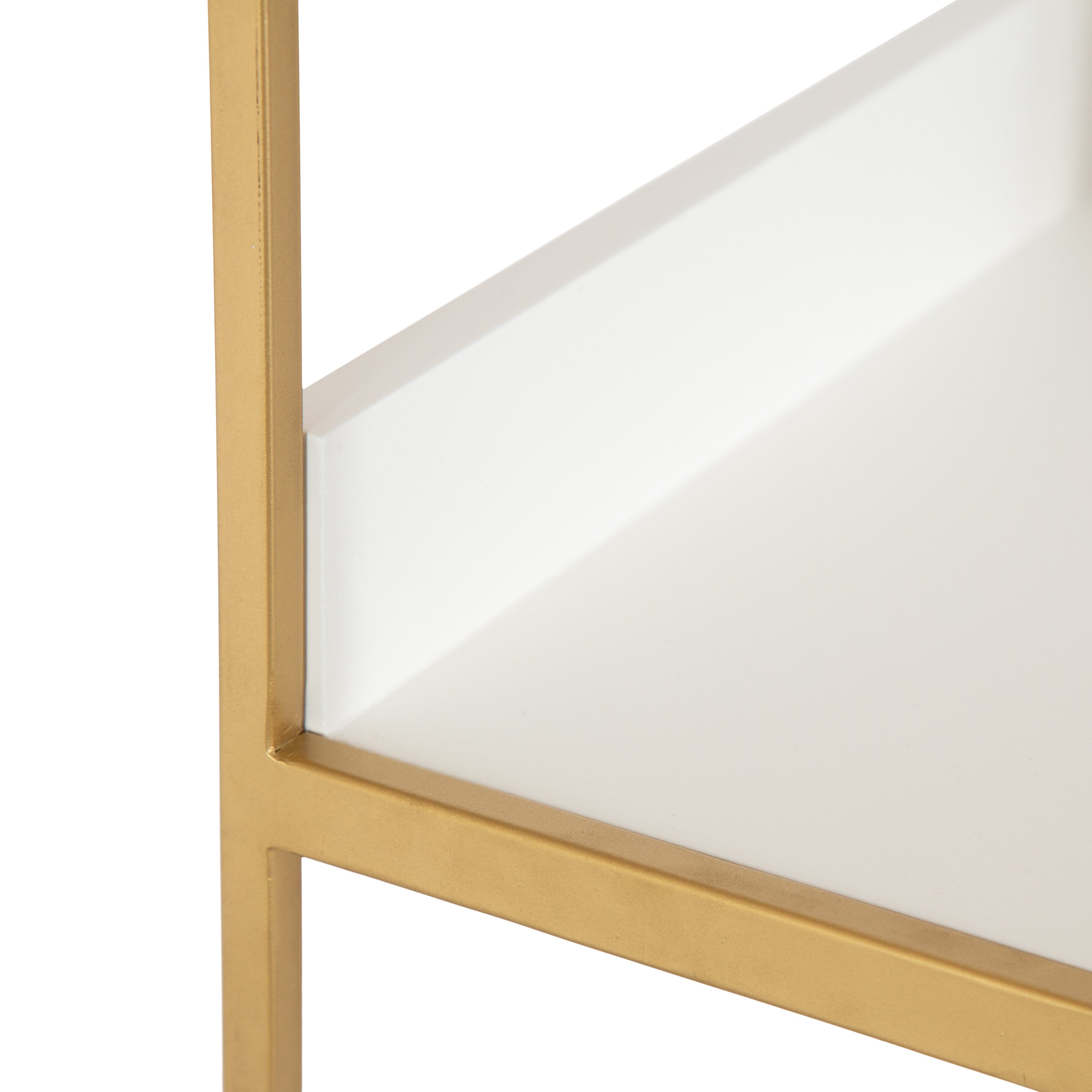 Accent Shelf White Gold 18x28x7 3