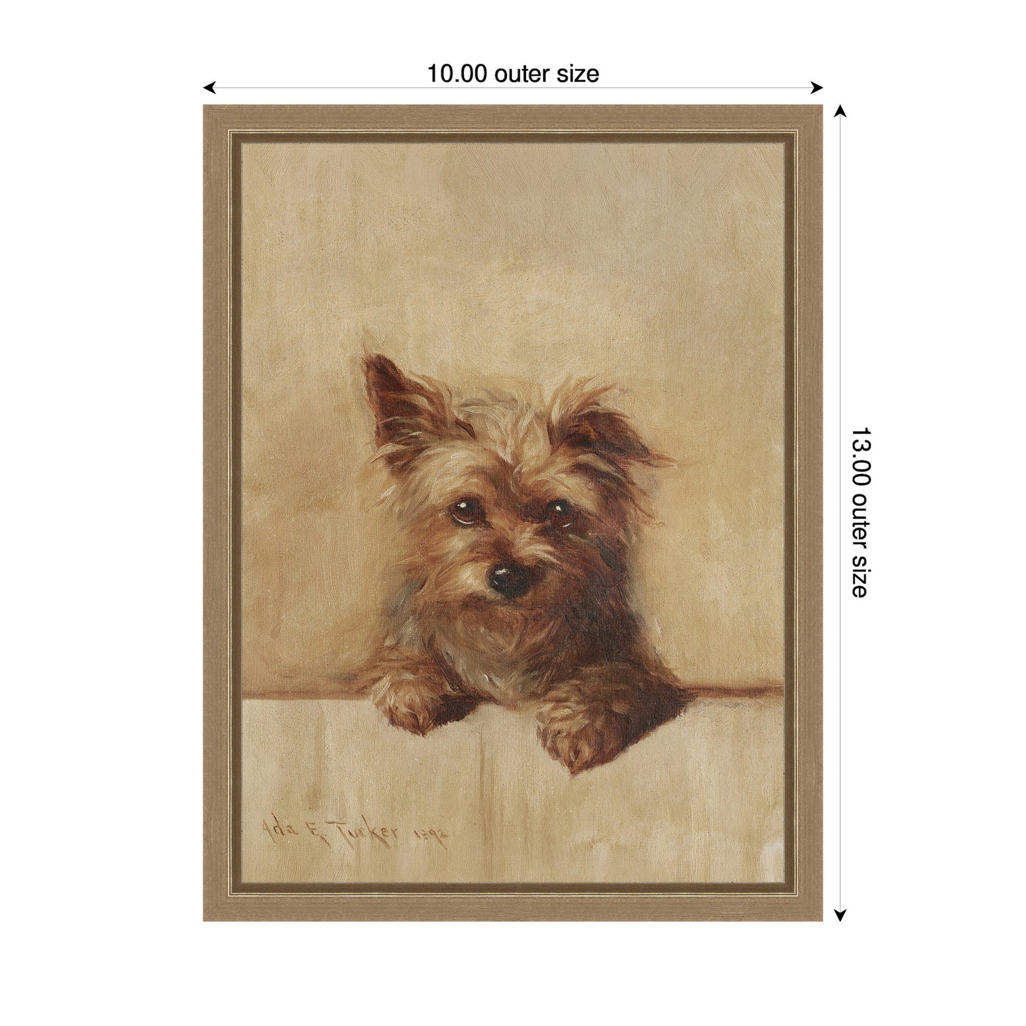 Framed Canvas 10x13 Sylvie Dark Gold 2