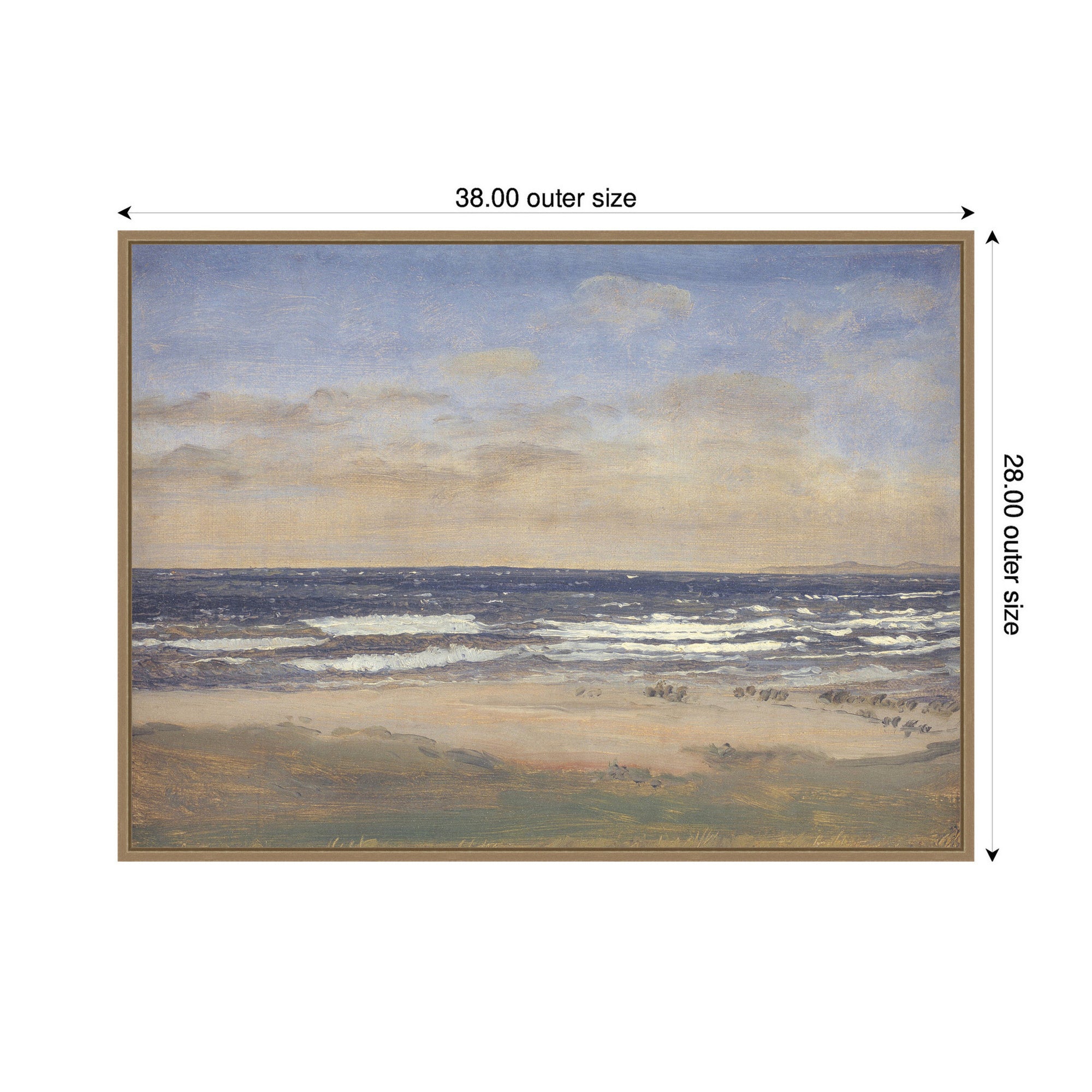 Framed Canvas 38x28 Sylvie Dark Gold 2