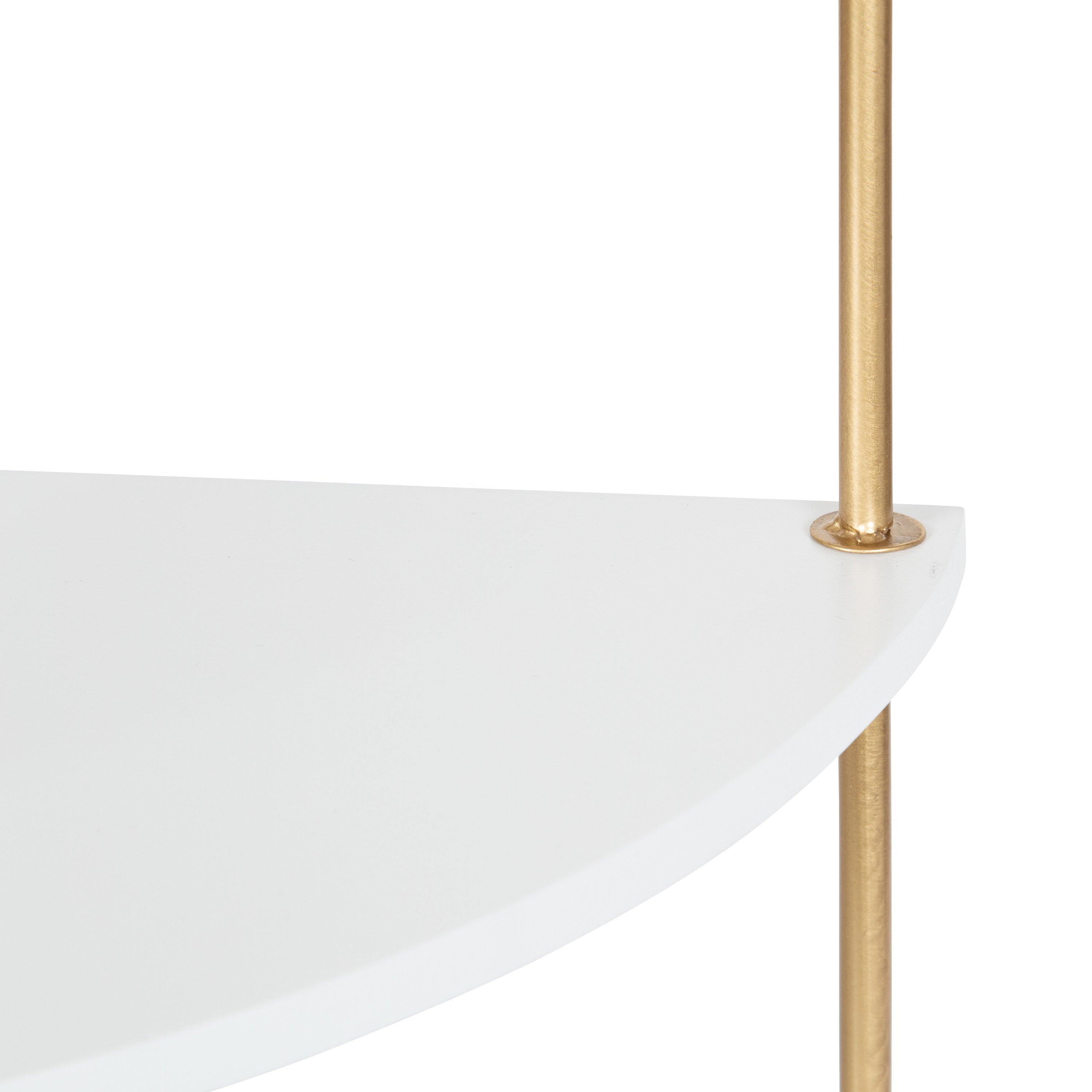 Accent Shelf White Gold 17x12x35 3
