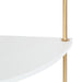 Accent Shelf White Gold 17x12x35 3