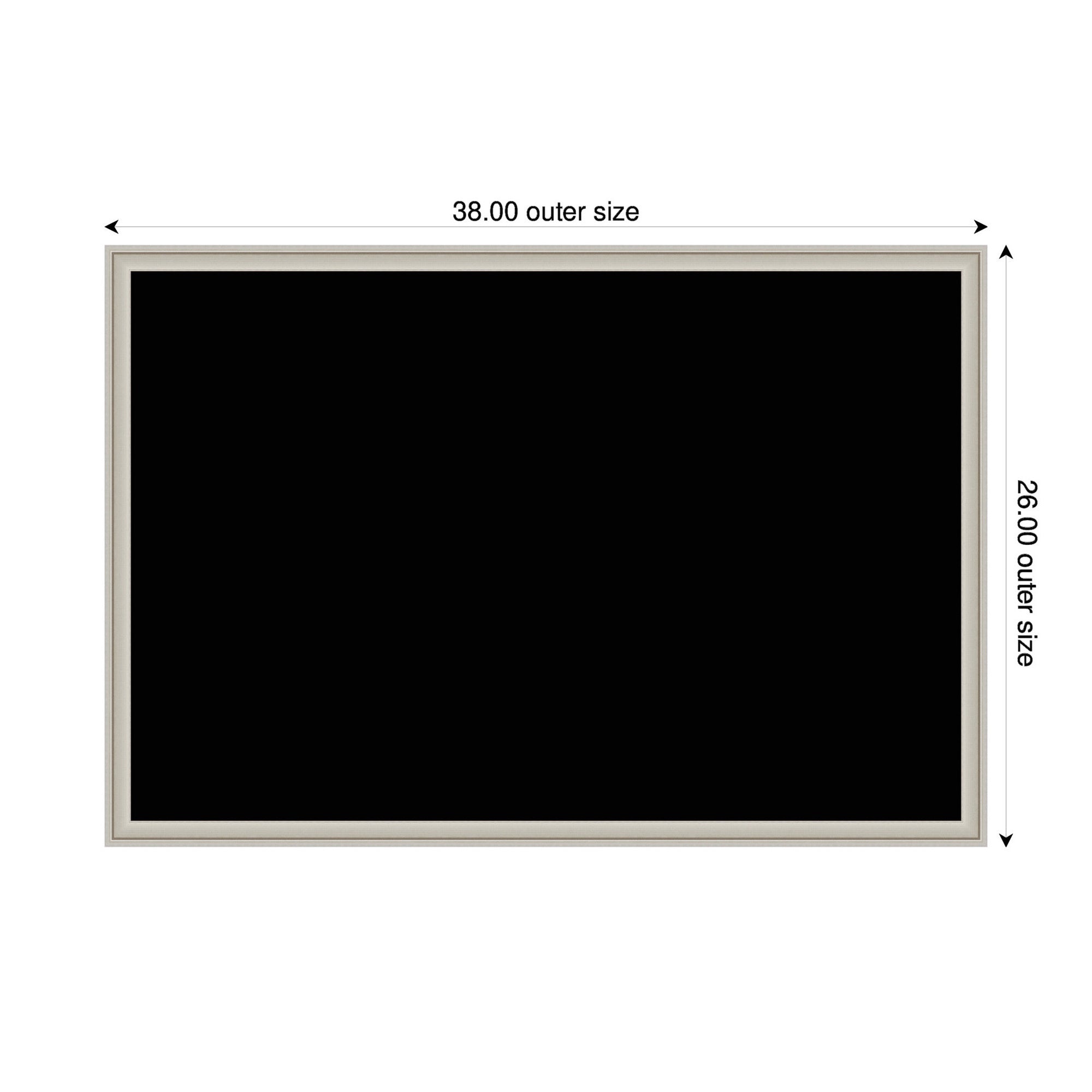 Framed Fabric Pinboard Black Wall Organization