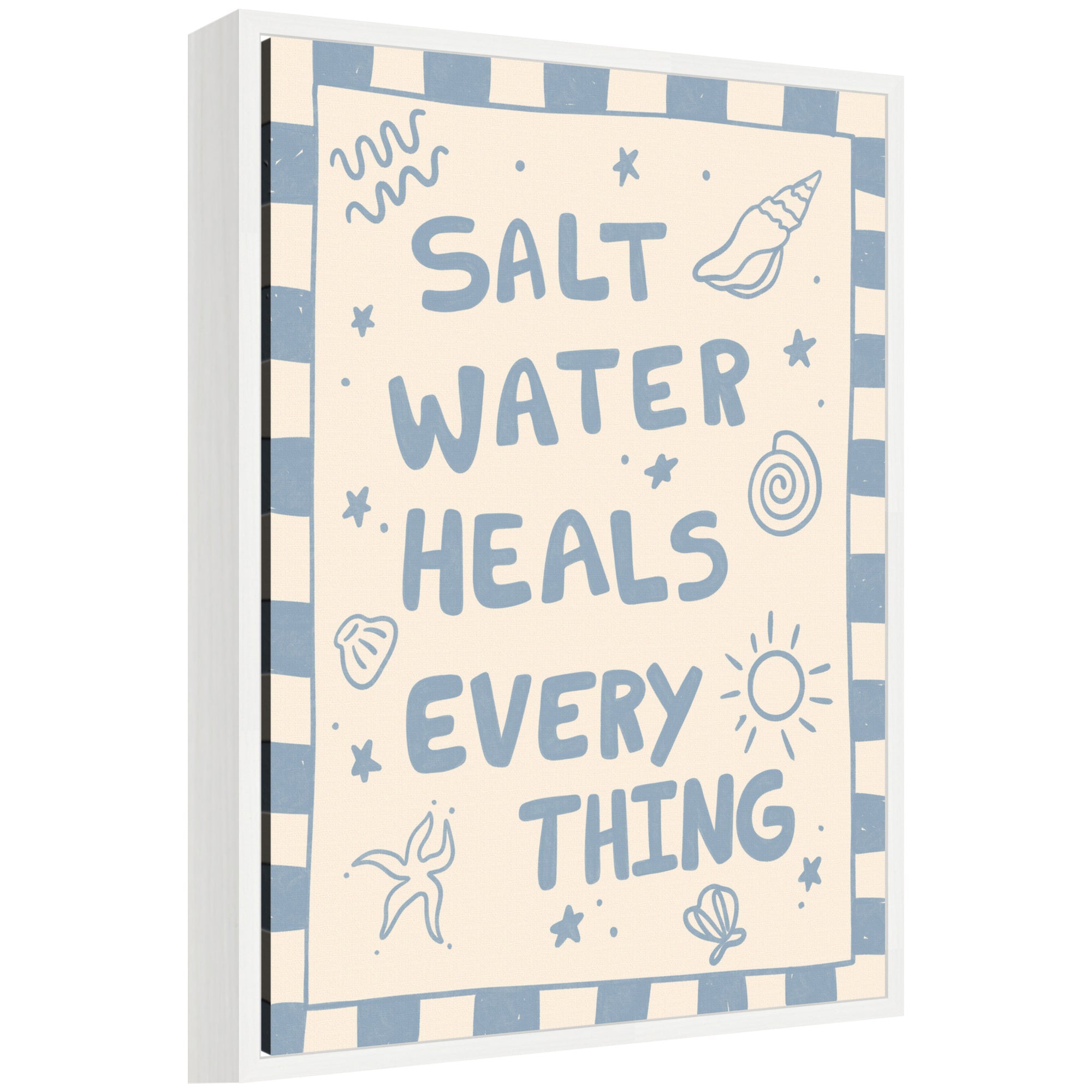 Salt Water Heals by Megan Ryan Framed Canvas Wall Art Print