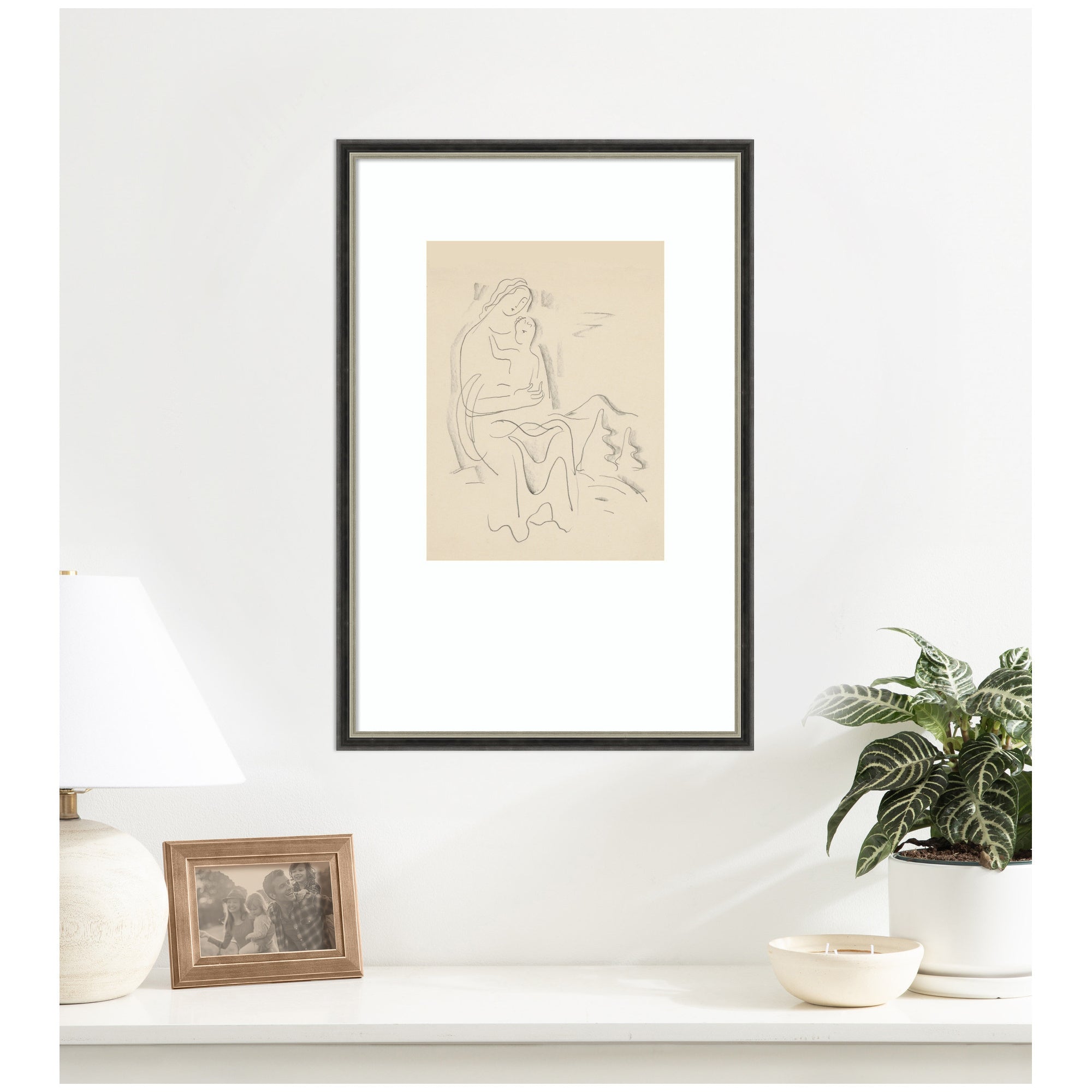 Motherhood 1937 Mikulas Galanda by Nostalgia Prints Framed Wall Art Print