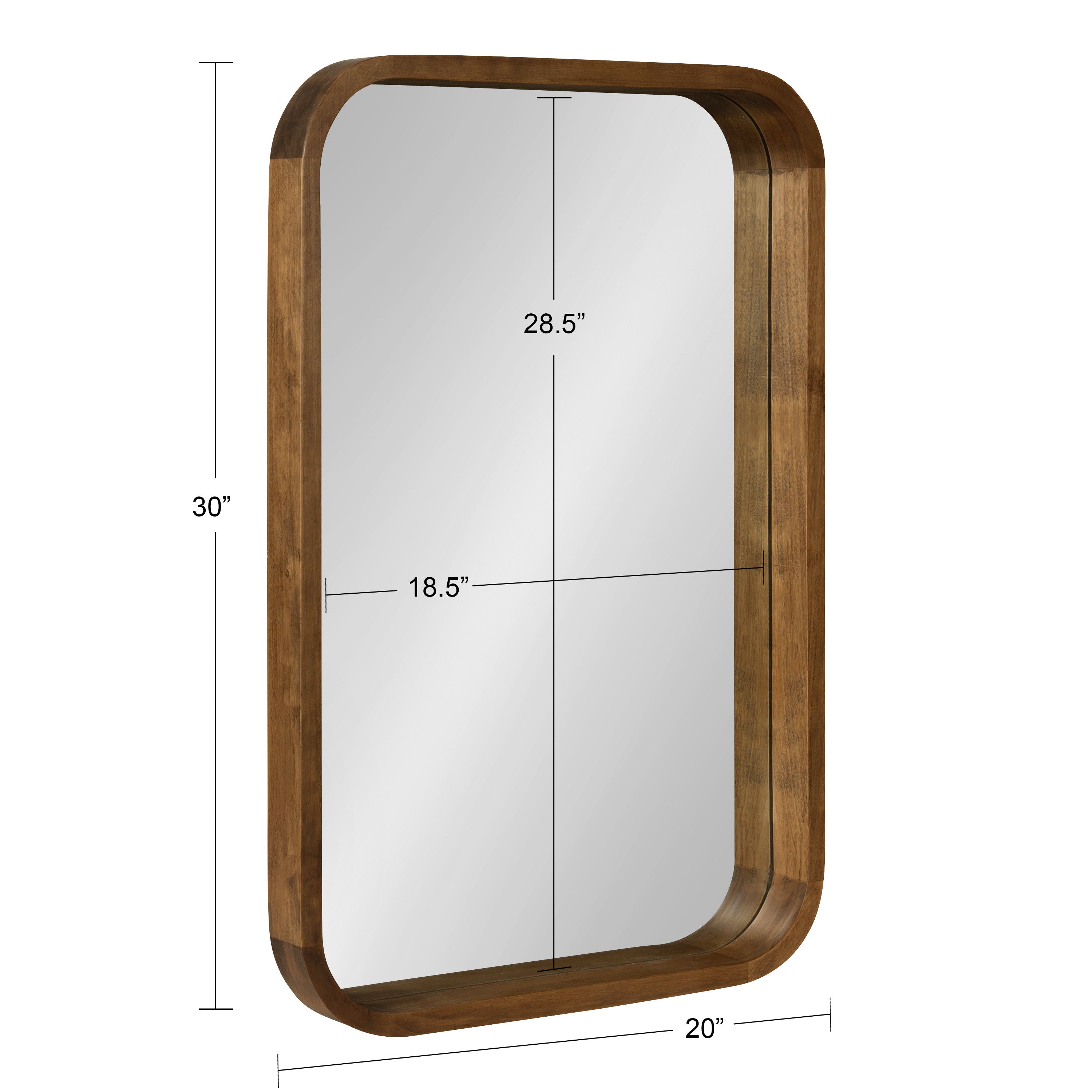 Rectangle Mirror Rustic Brown 20x30 5