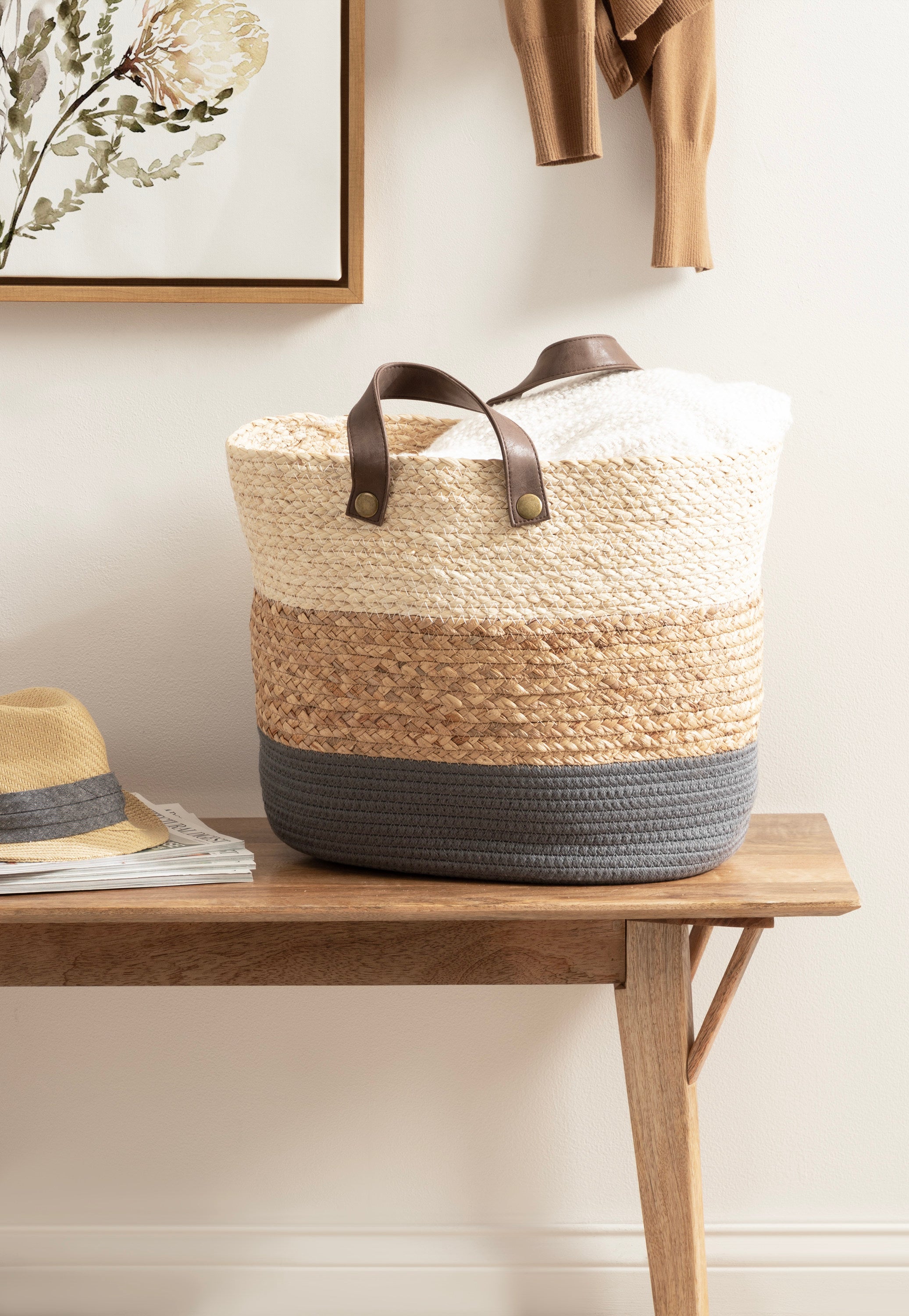 Baskets Natural Gray 16x14x11 6