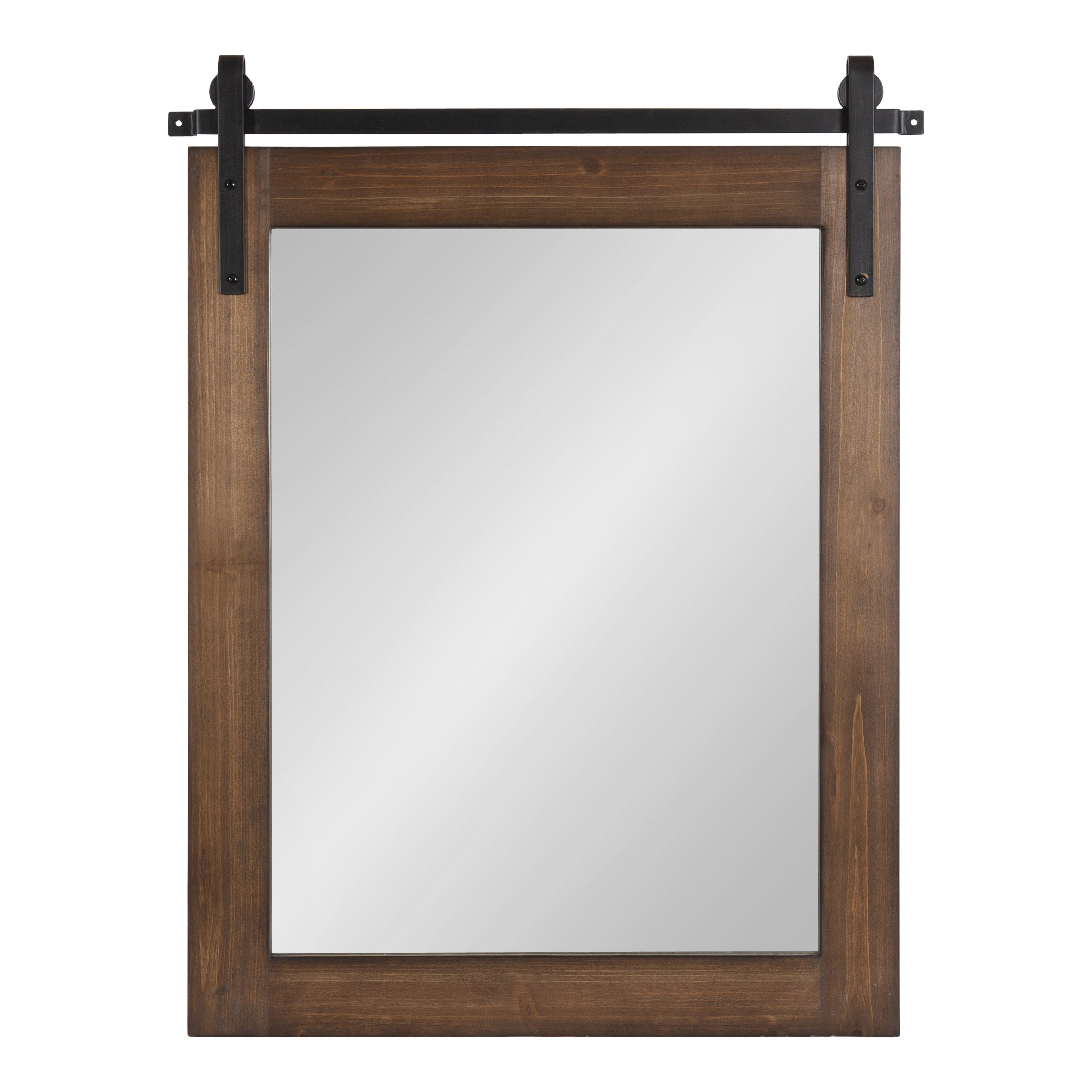 Rectangle Mirror Walnut Brown 24x30 5
