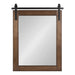 Rectangle Mirror Walnut Brown 24x30 5