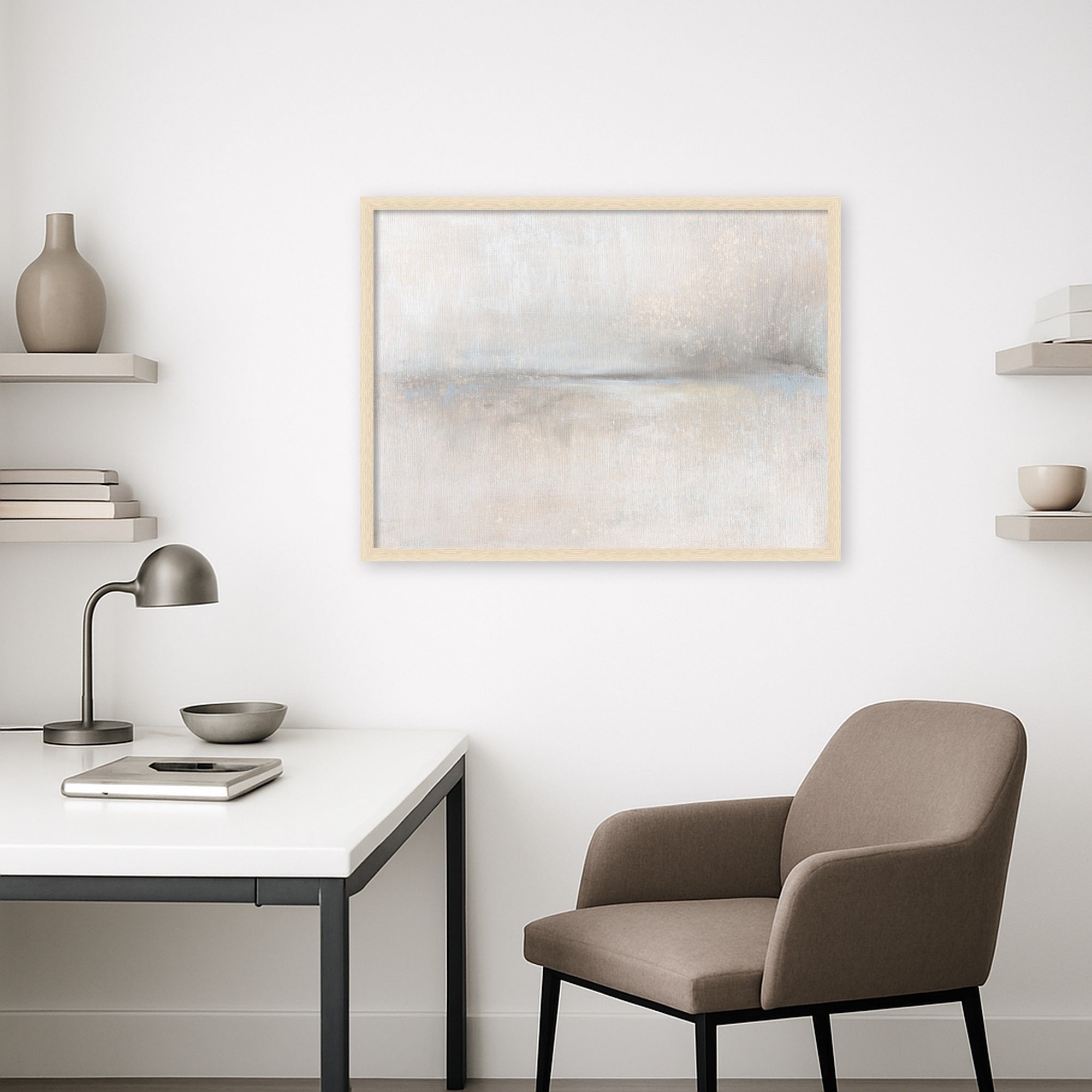 Mounted Canvas 38x29 Woodgrain Stripe Blonde 6