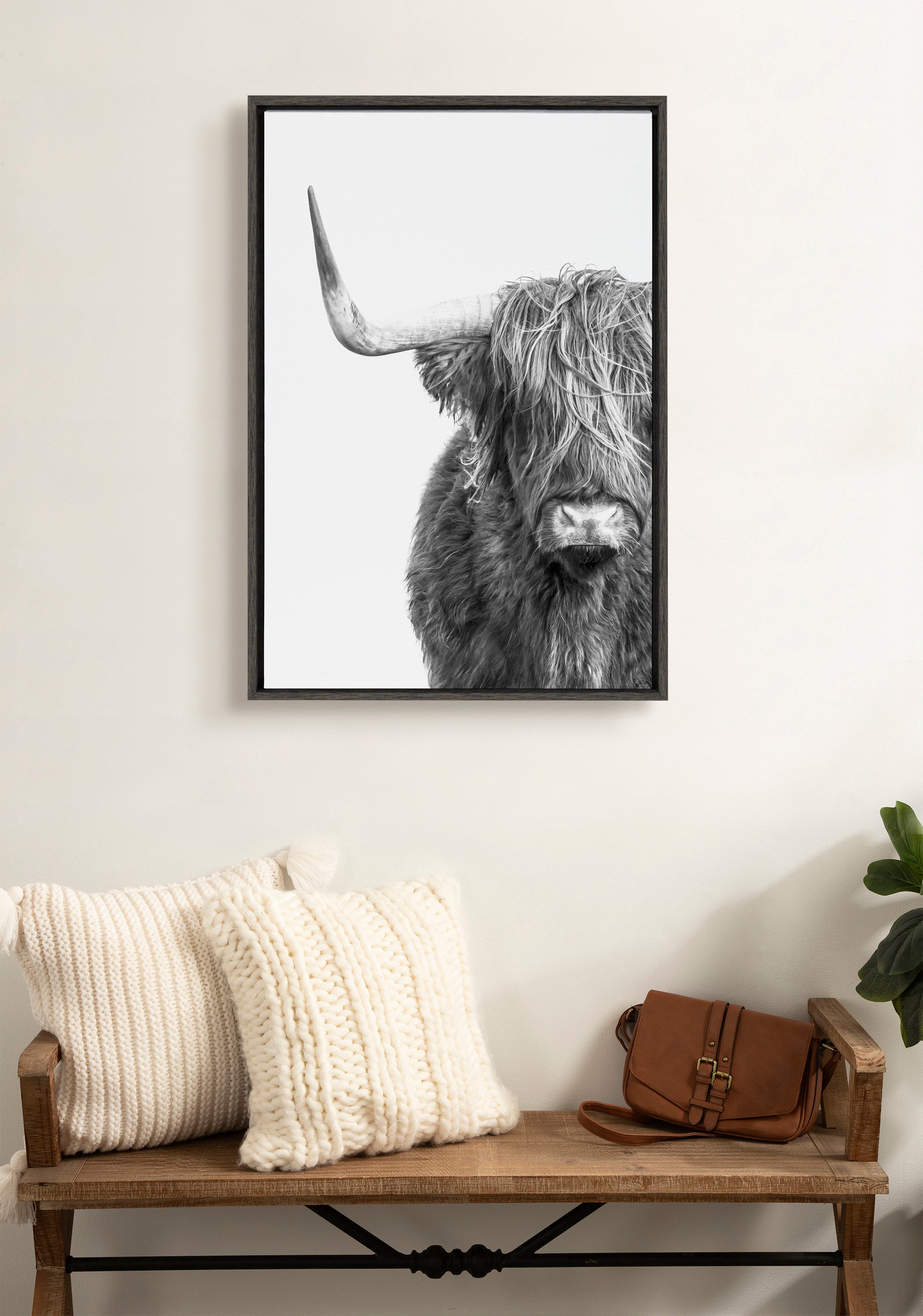 Framed Canvas Sylvie Dark Gray 23x33 8