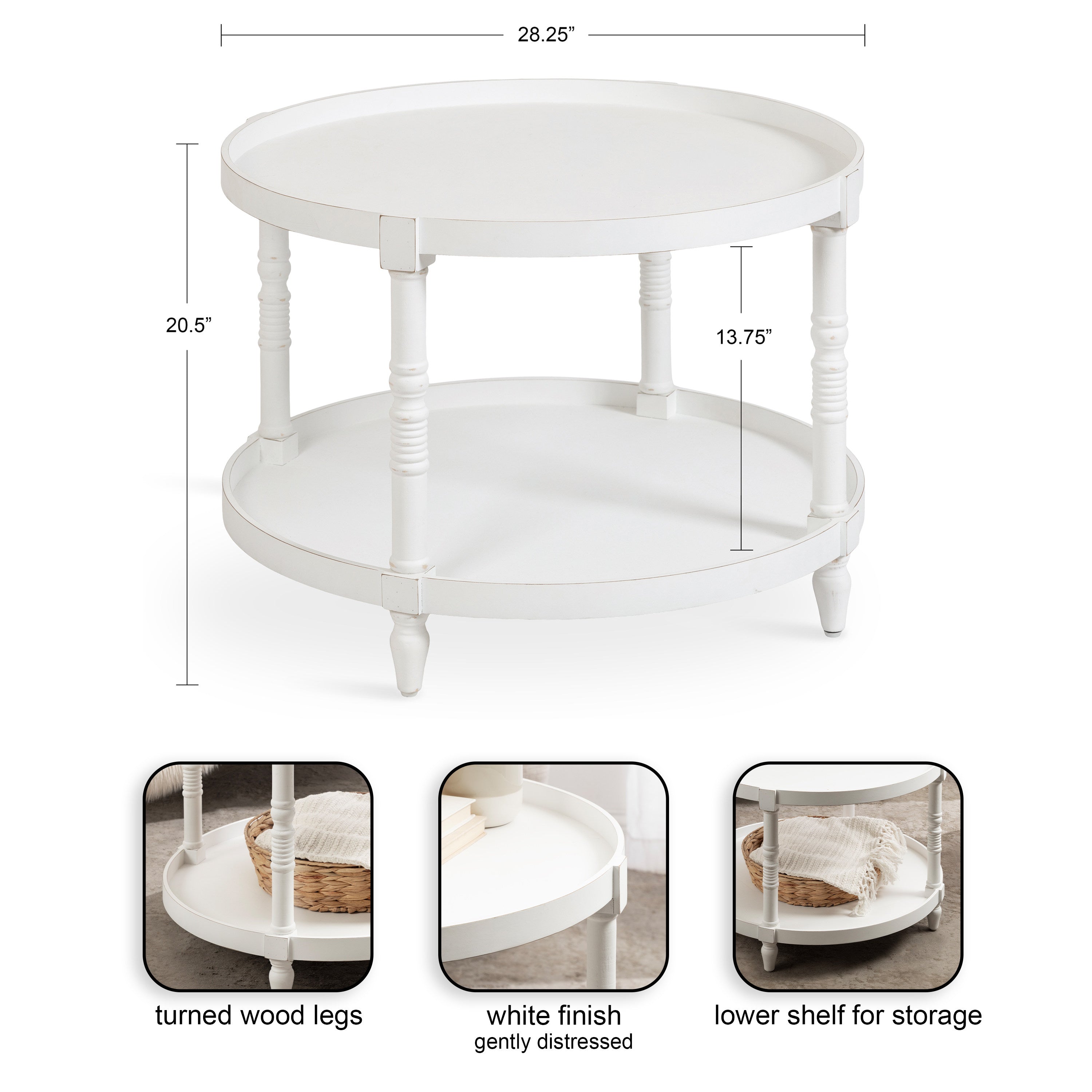 Bellport Round Wood Coffee Table
