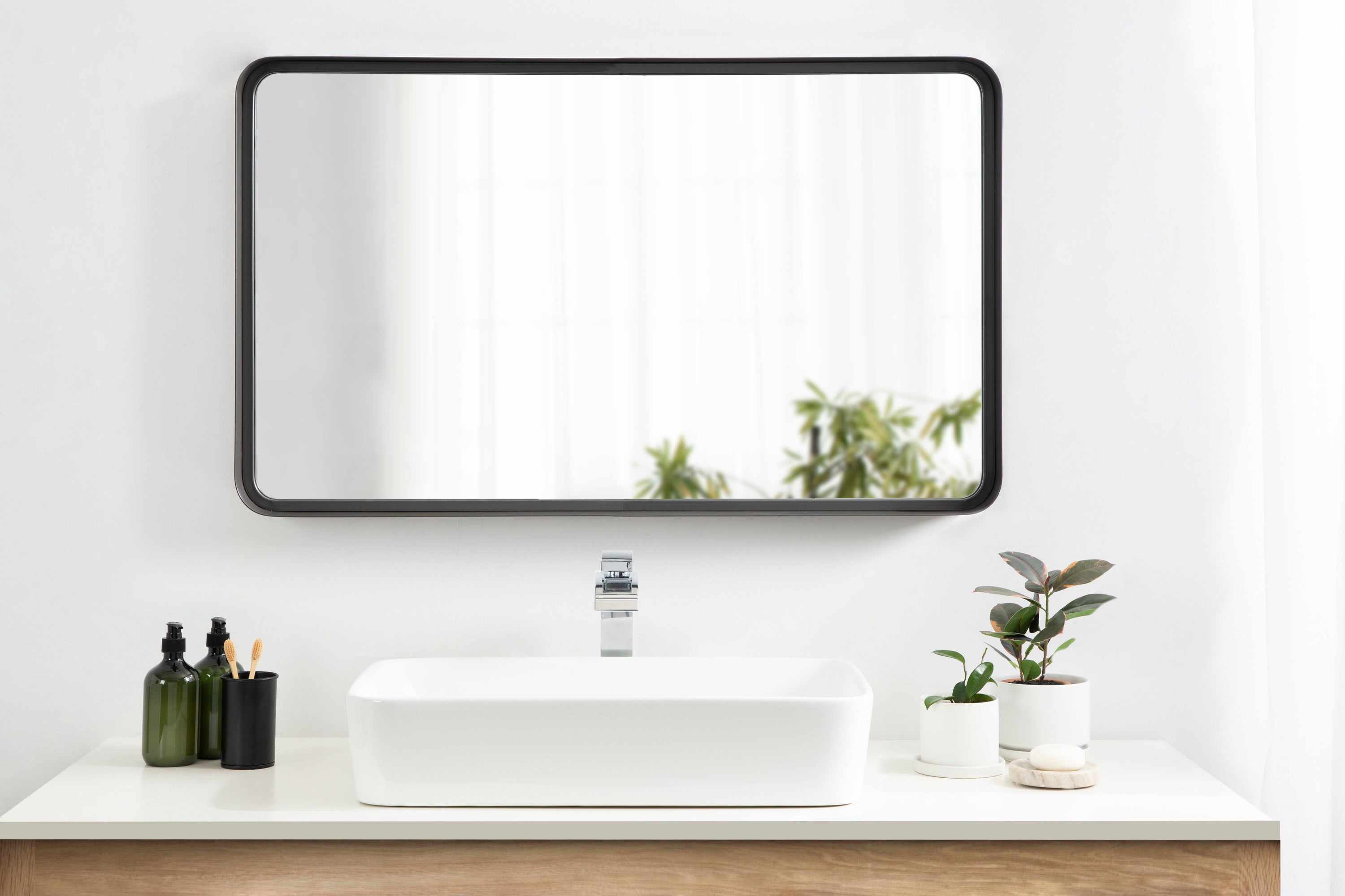 Rectangle Mirror 40x24 Gray 6