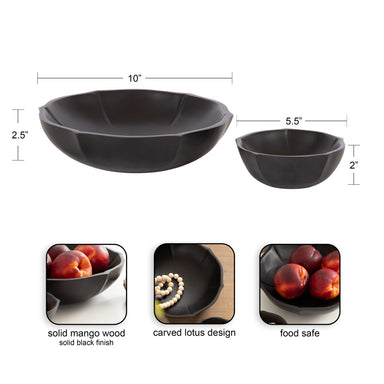 Serving Bowl Black 2 Piece 2