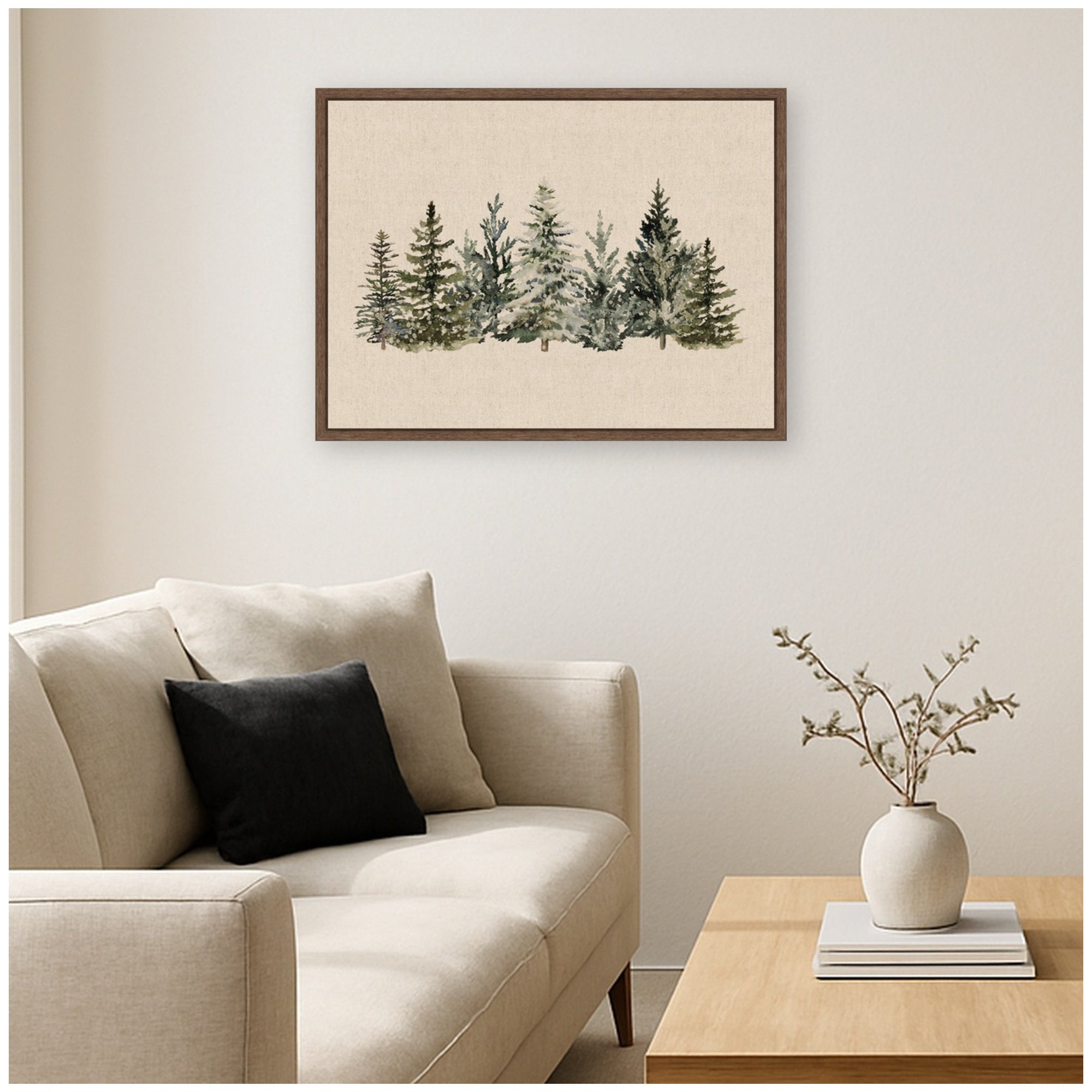 Framed Canvas Sylvie Walnut 24x18 5
