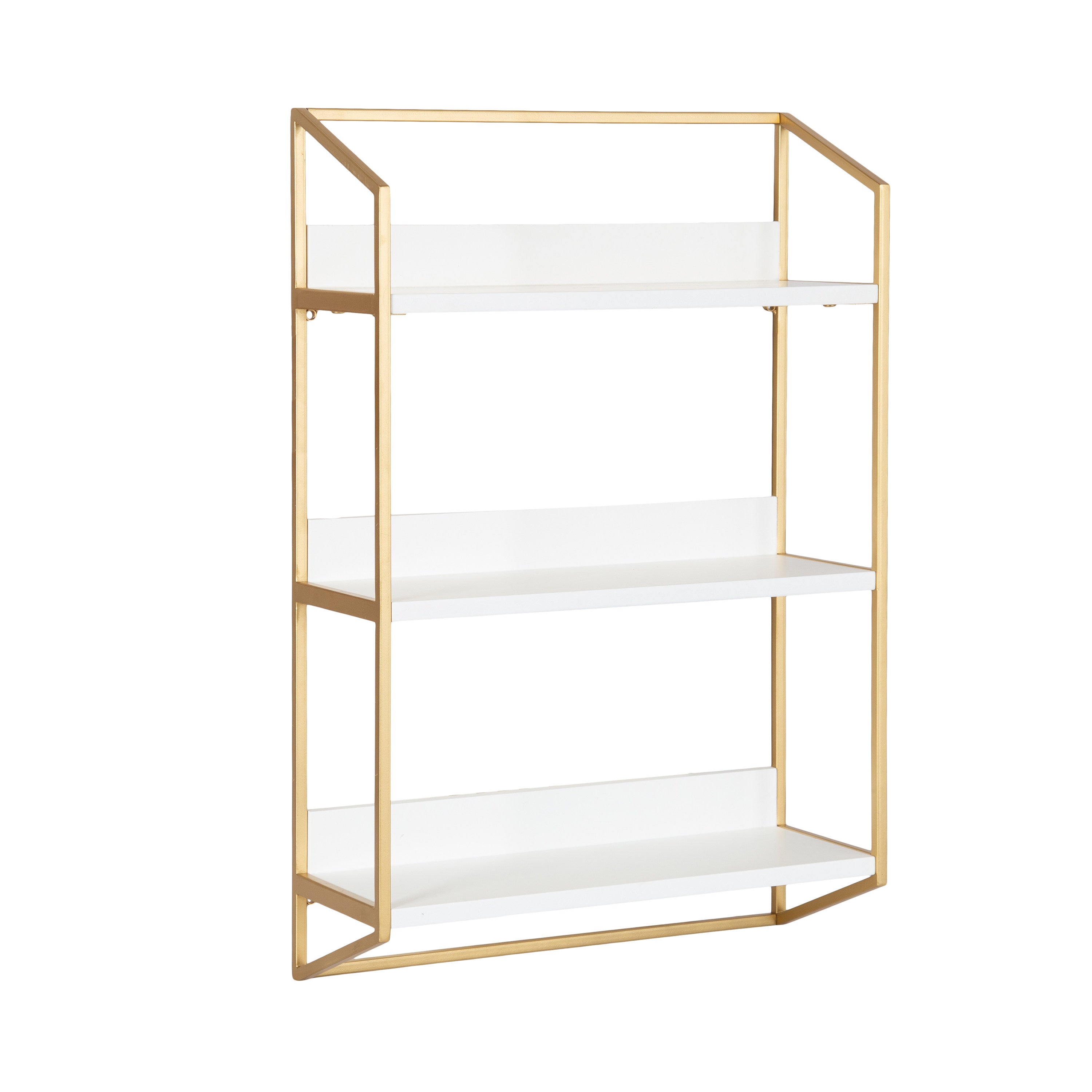 Accent Shelf White Gold 18x28x7 1