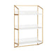 Accent Shelf White Gold 18x28x7 1