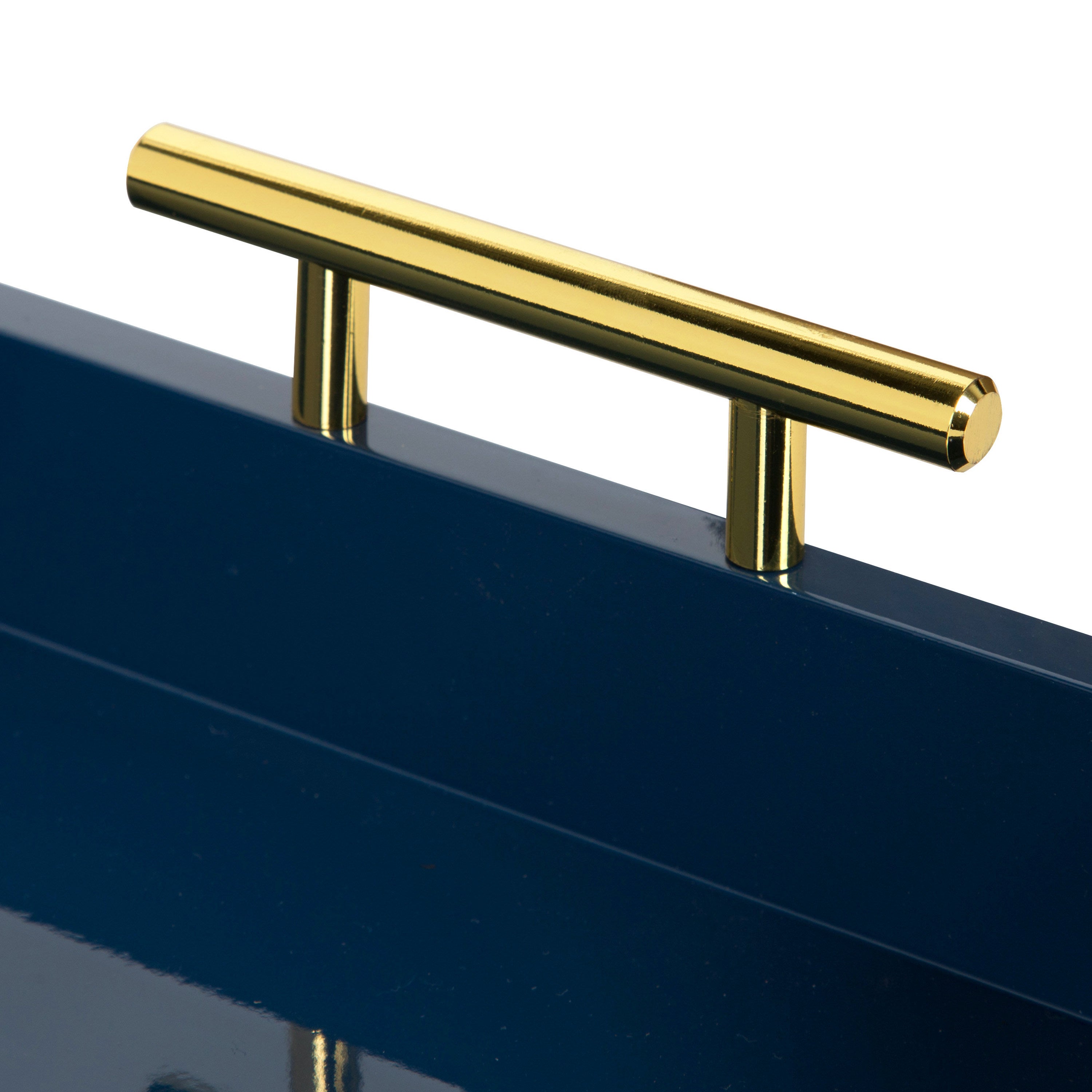 Single Tray Navy Blue Gold 18x18 4