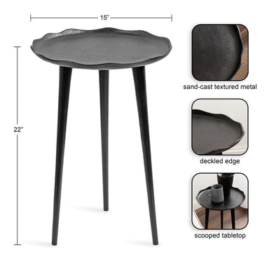 Side Table Black 15x15x22 2