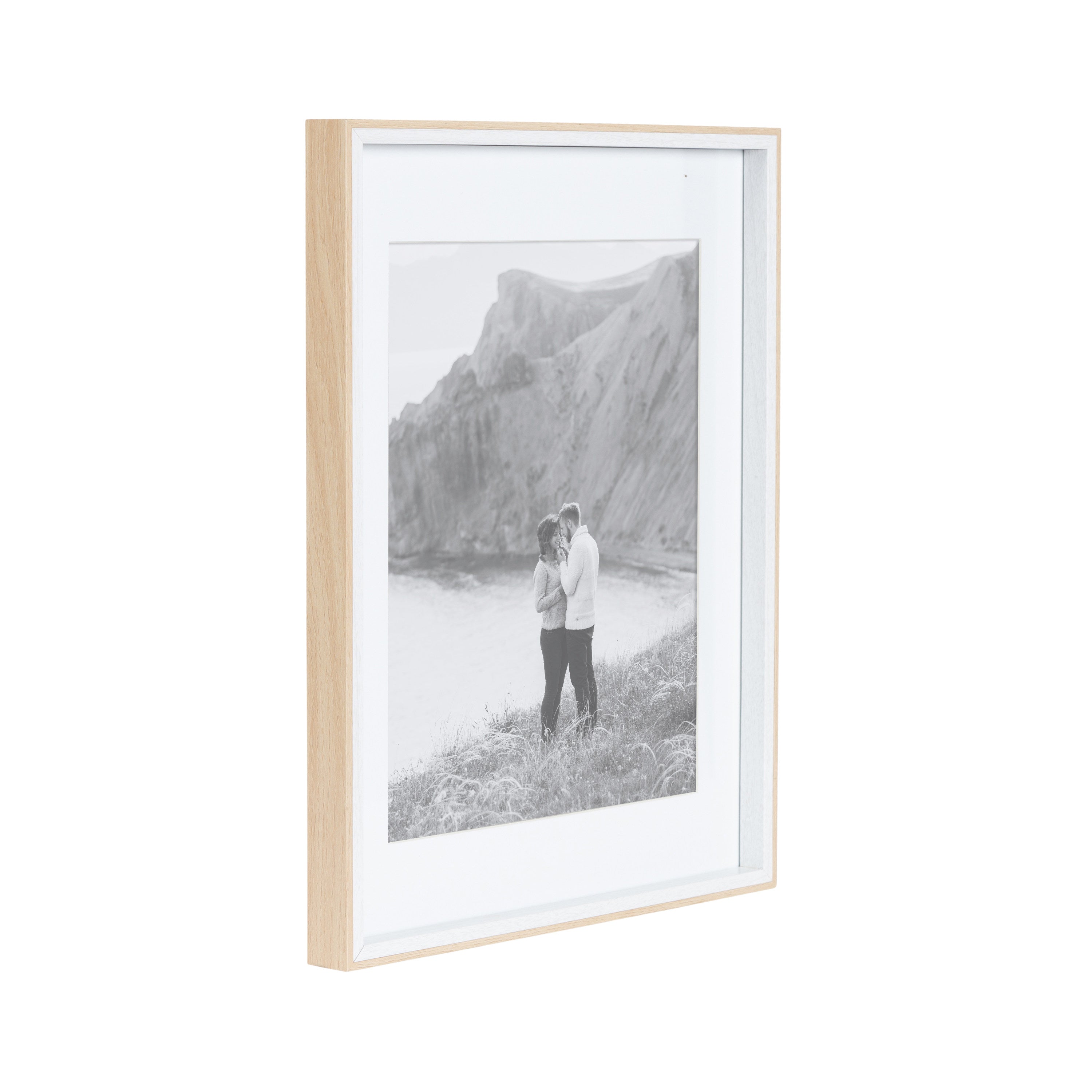 Wall Frame 14x18 matted to 11x14 White Natural 5