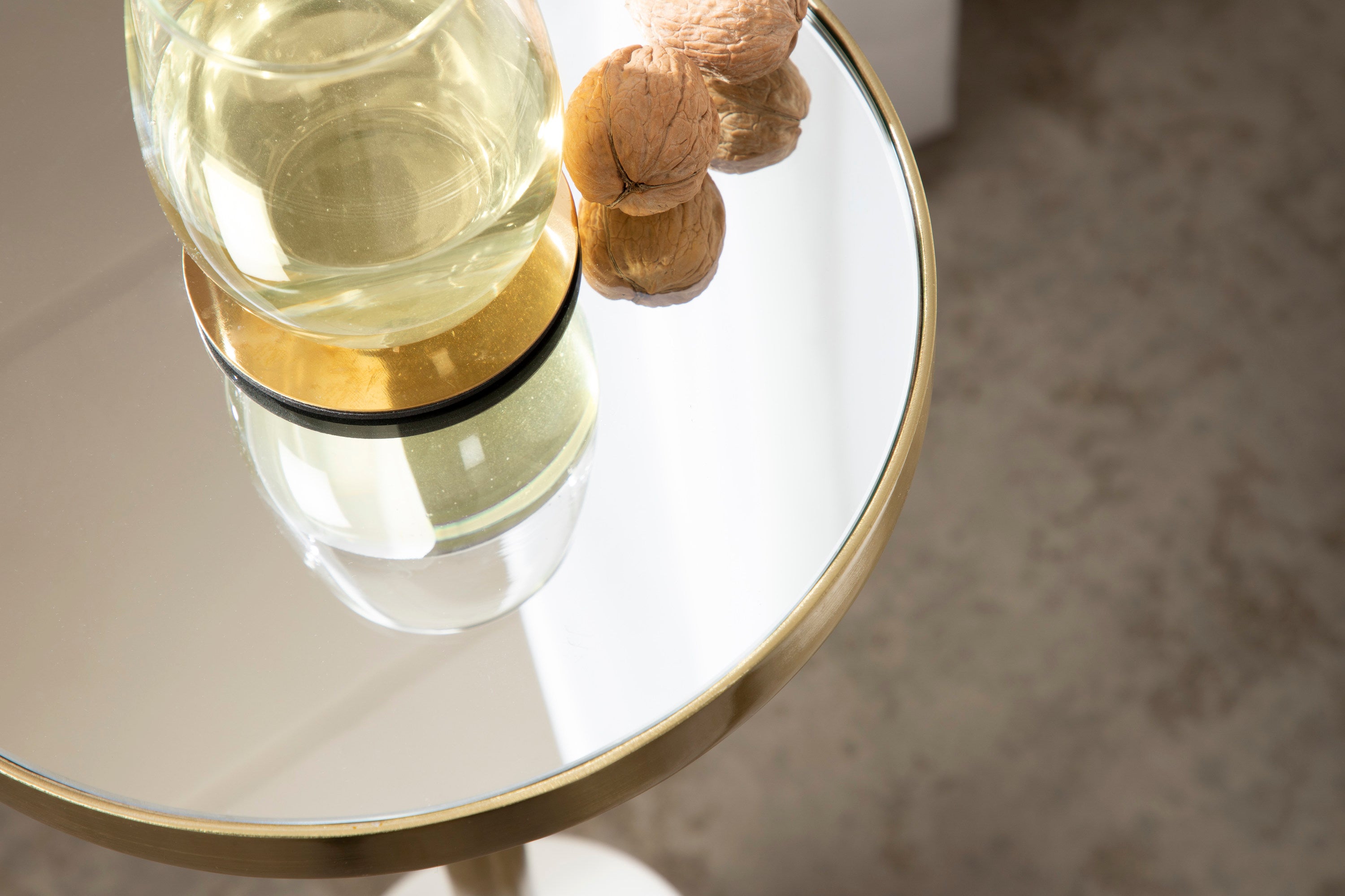 Drink Table Gold White 10x10x24 6