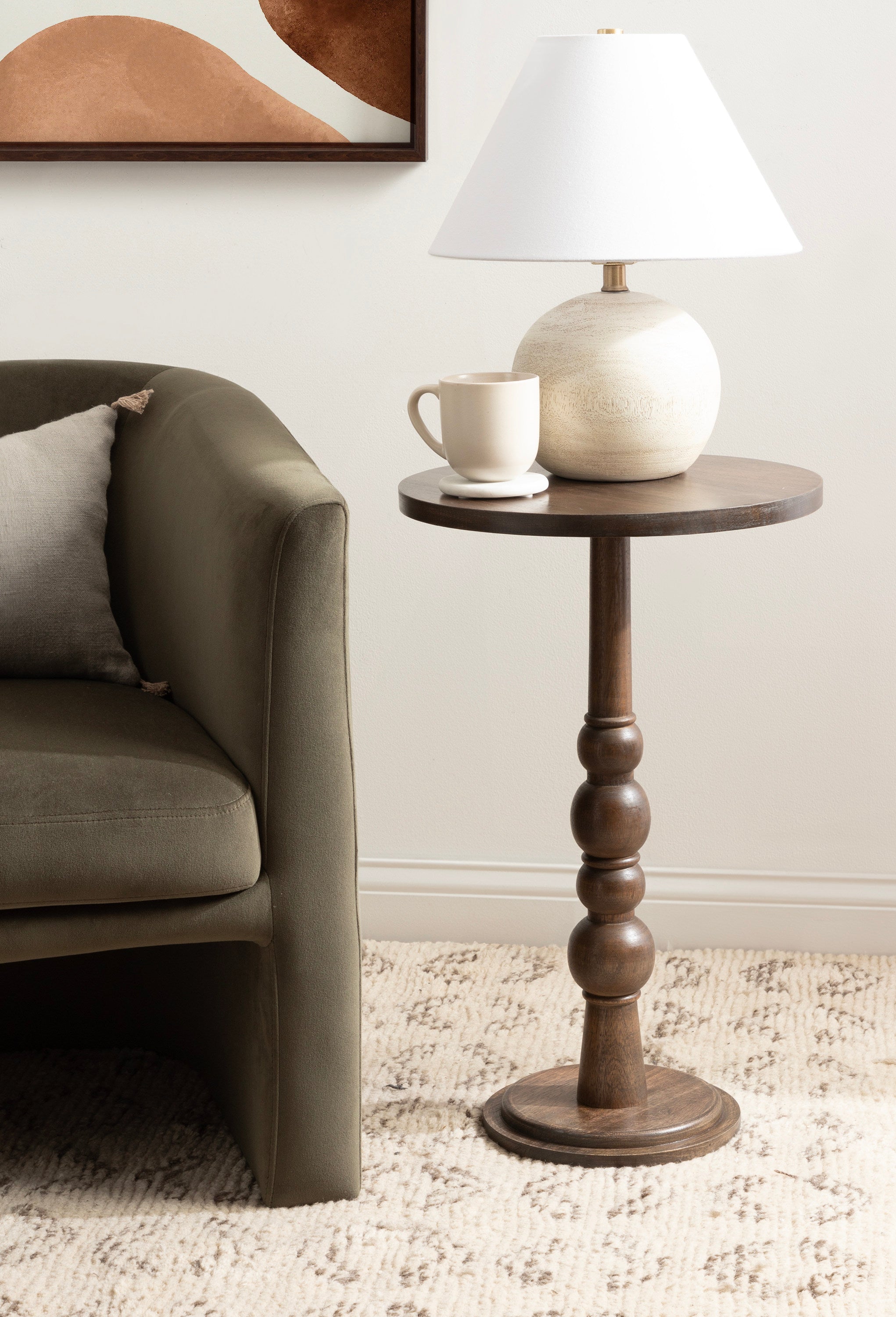 Side Table Brown 16x16x26 6