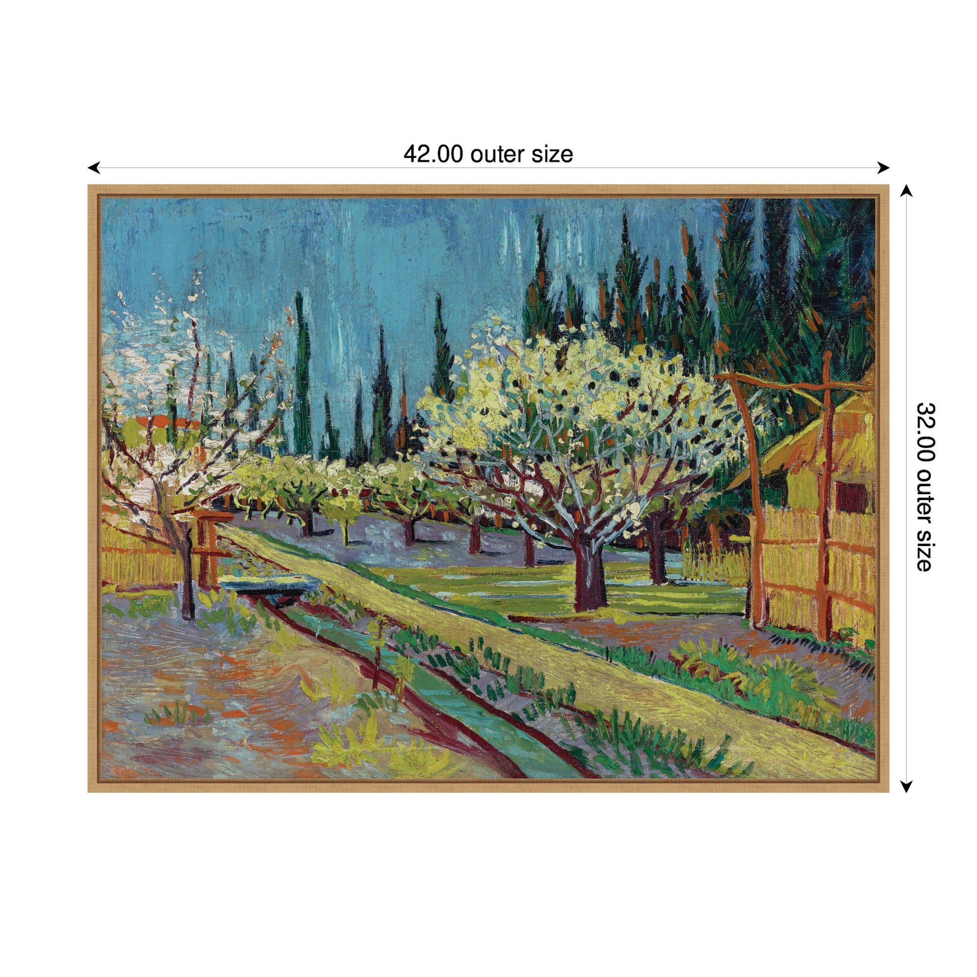 Framed Canvas 42x32 Sylvie Natural 2