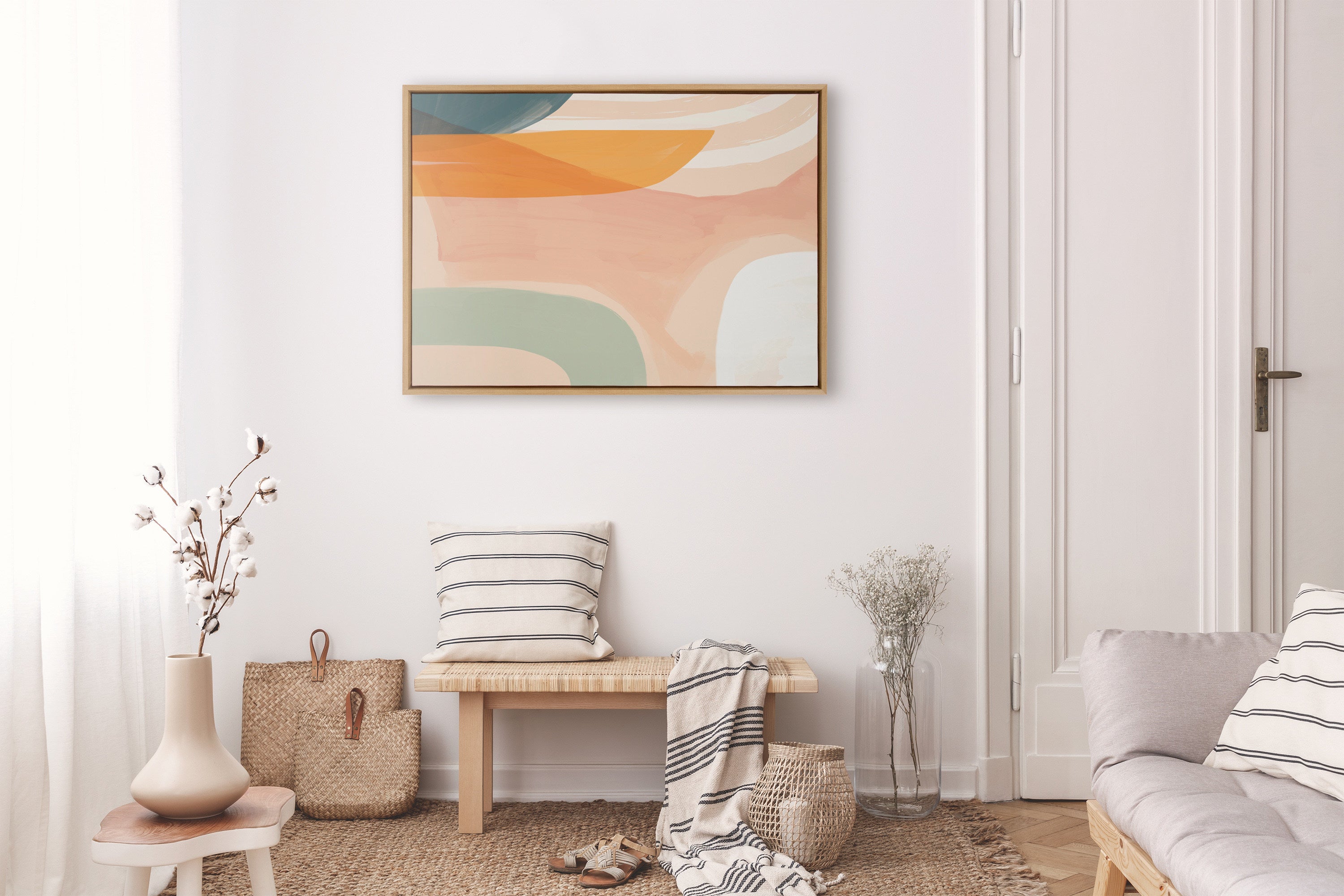 Framed Canvas 28x38 Sylvie Natural 8