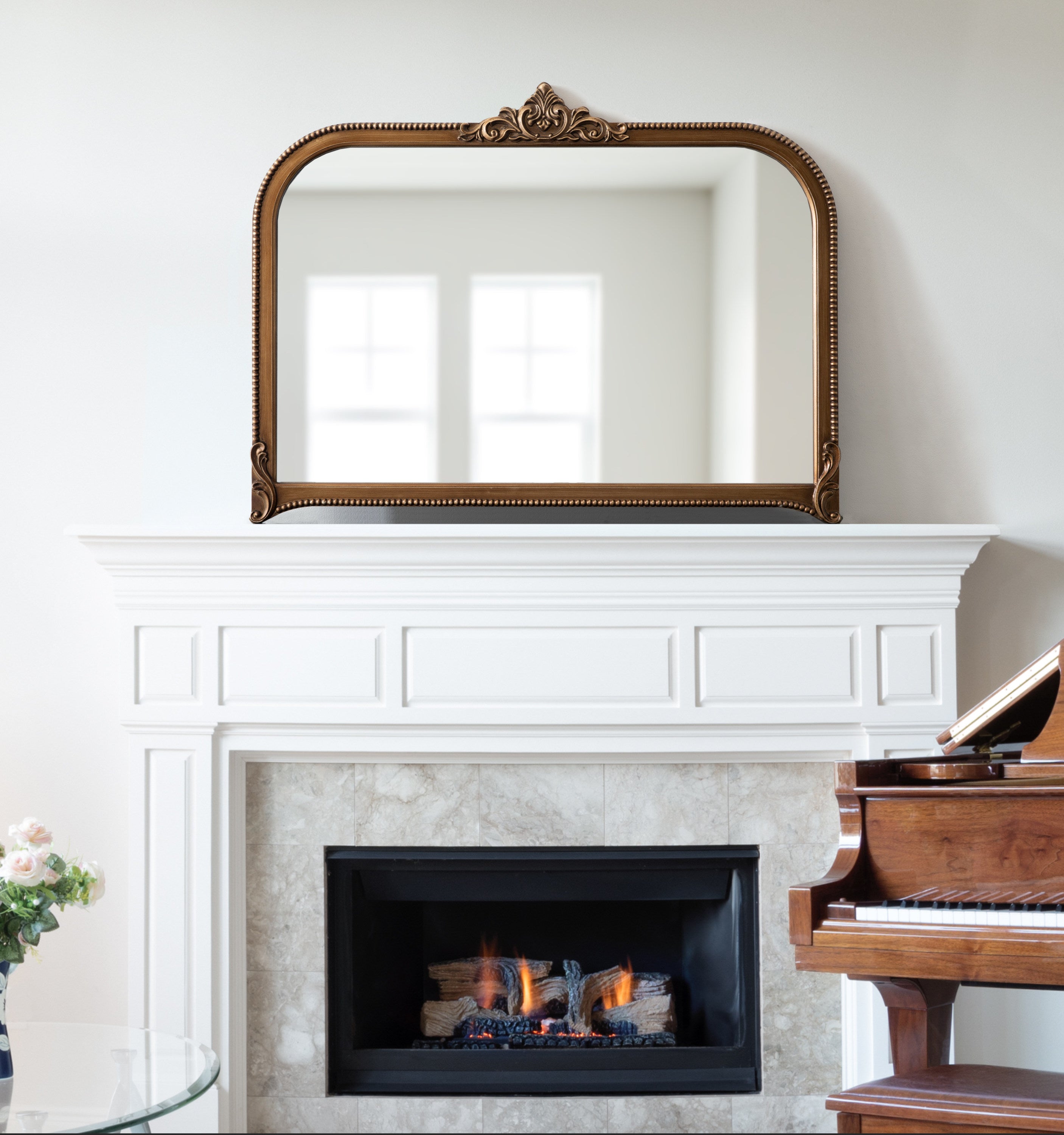 Arch Mirror 40x30 Gold 8