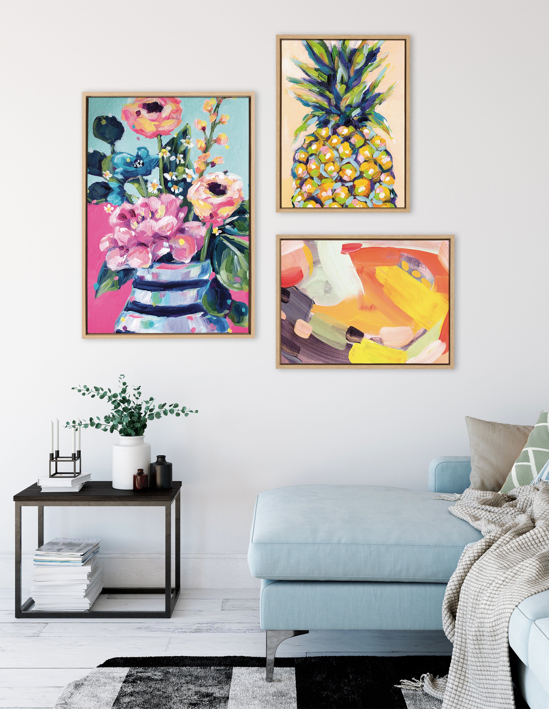Sylvie Pineapple Study No 2 Framed Canvas by Rachel Christopoulos