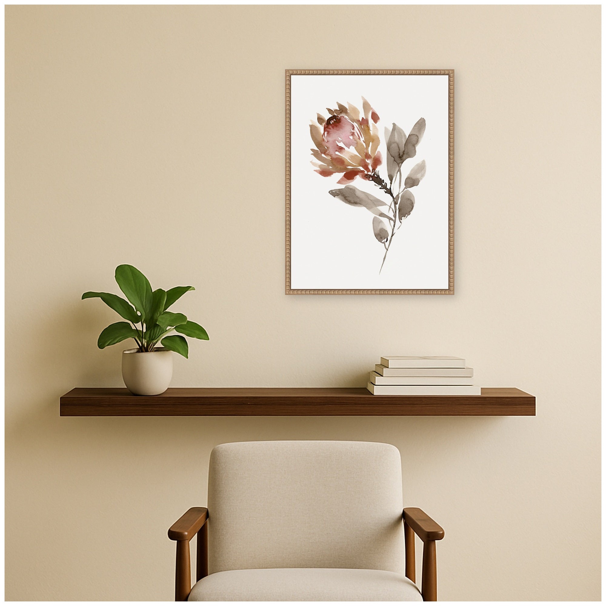 Framed Canvas 18x24 Sylvie Beaded Rustic Natural 7