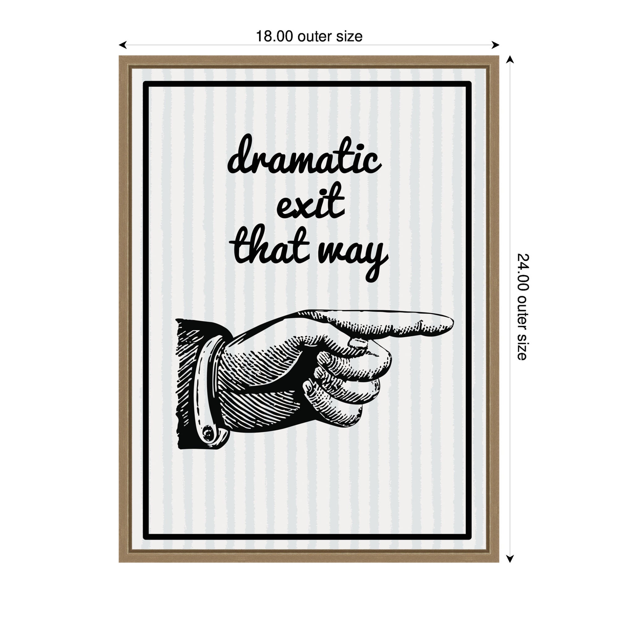 Dramatic Exit by Megan Ryan Framed Canvas Wall Art Print