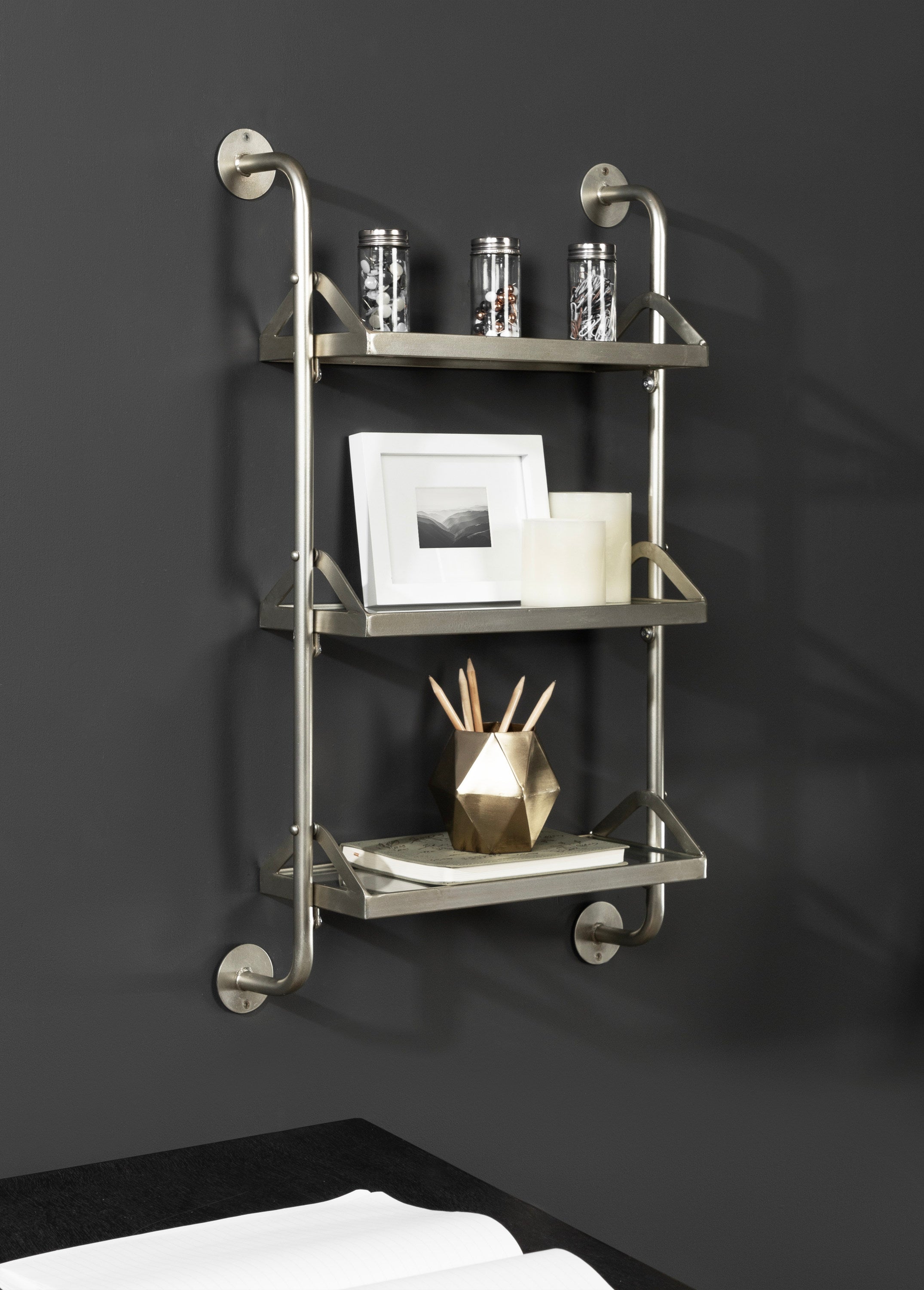 Accent Shelf Silver 18x6x30 8