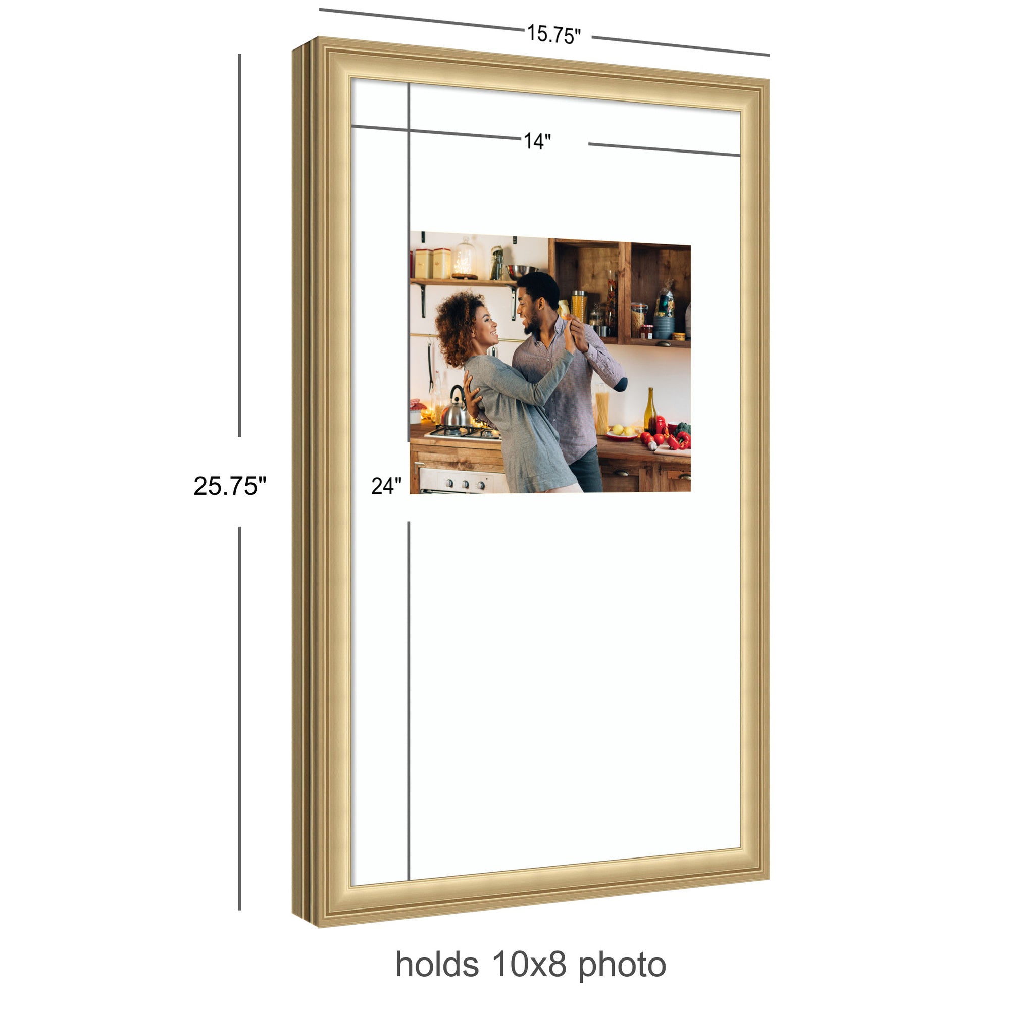 Wall Frame Florence Gold 14x24 matted to 8x10 2