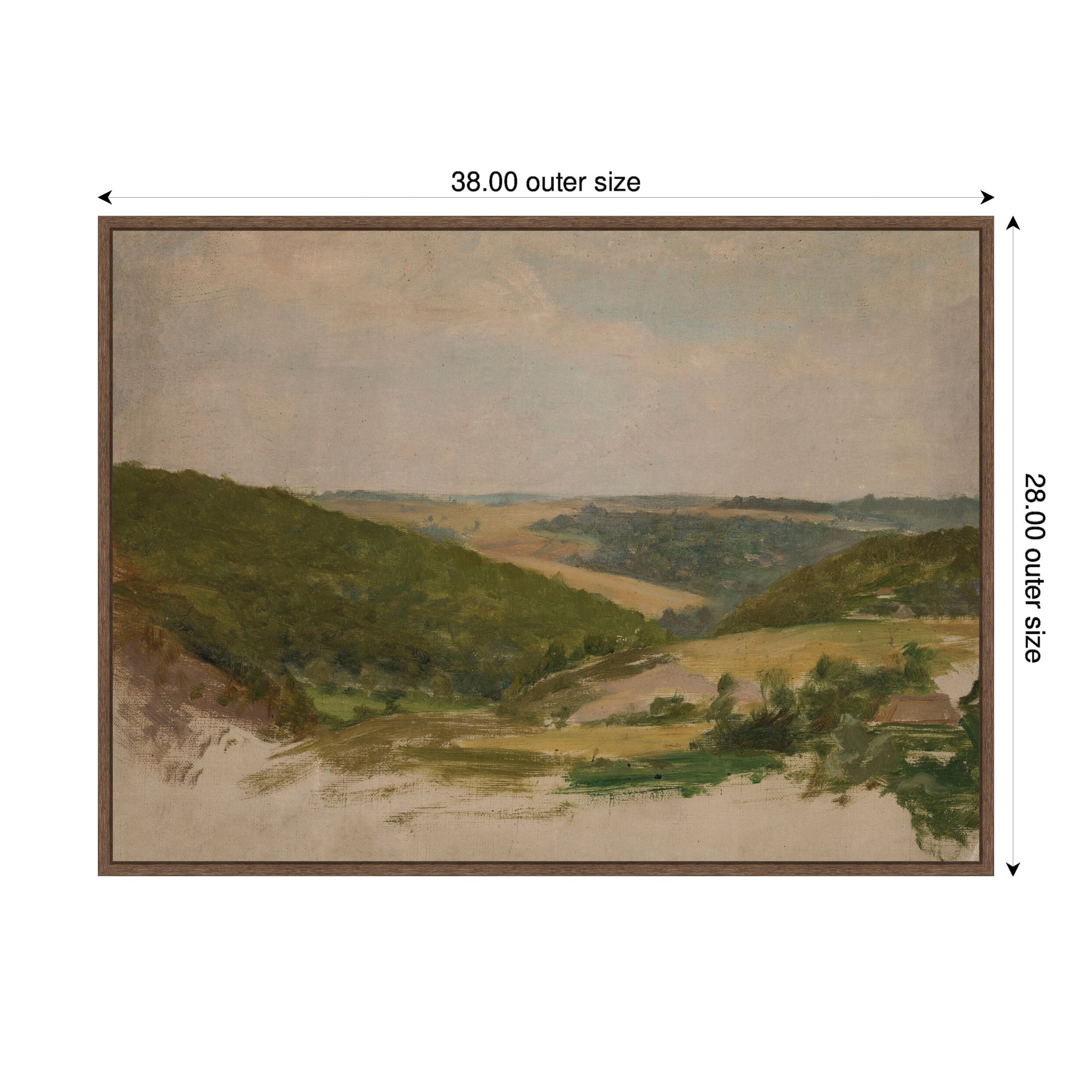 Framed Canvas 38x28 Sylvie Walnut 2