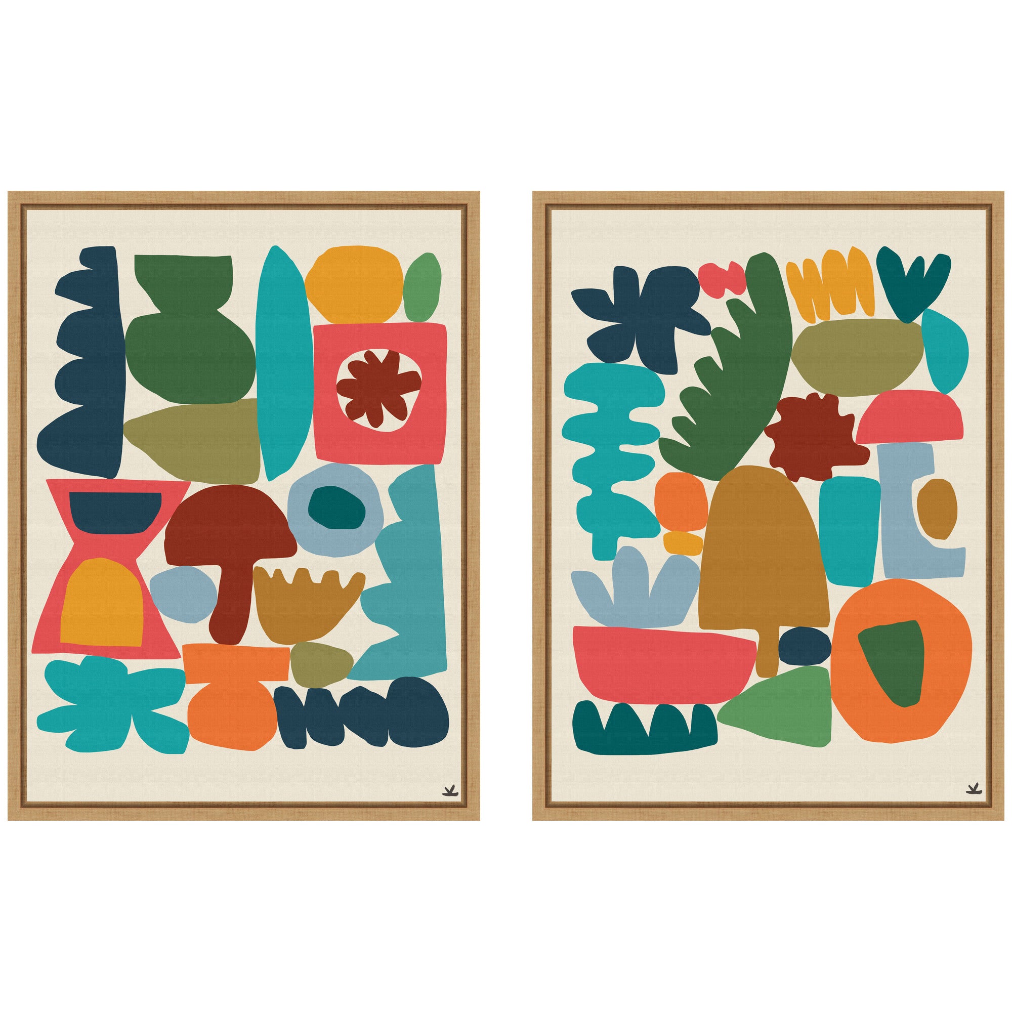 Garden Songs PT 1 & 2 2 Piece Framed Canvas Wall Art Set by Kelly Knaga