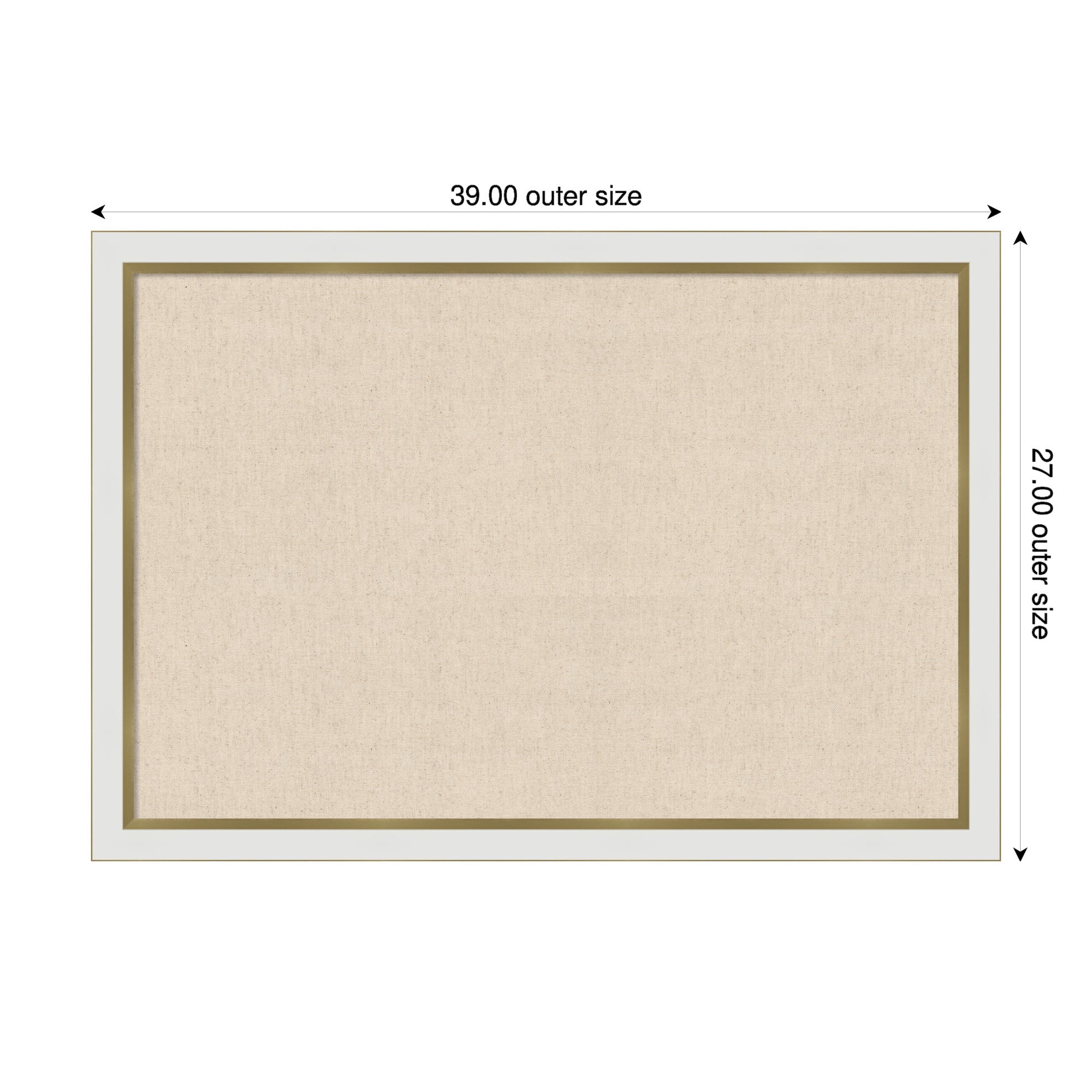 Magnetic Canvas 39x27 Eva White Gold Narrow 2