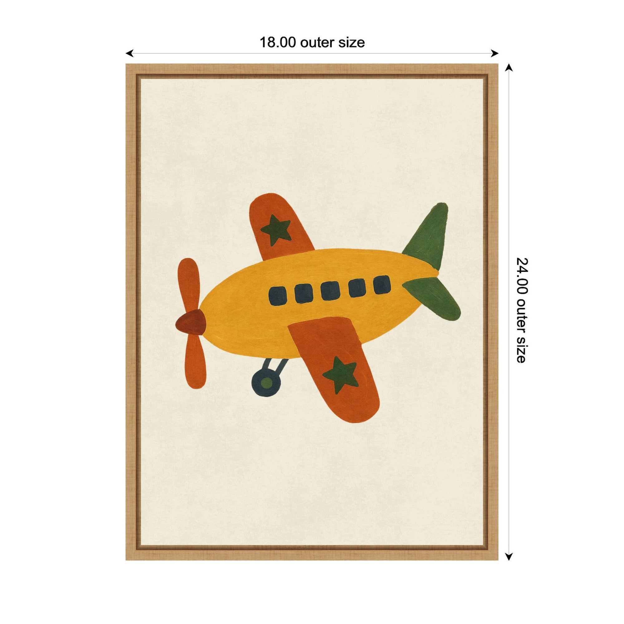 Kids Plane by Laura Moss Framed Canvas Wall Art Print