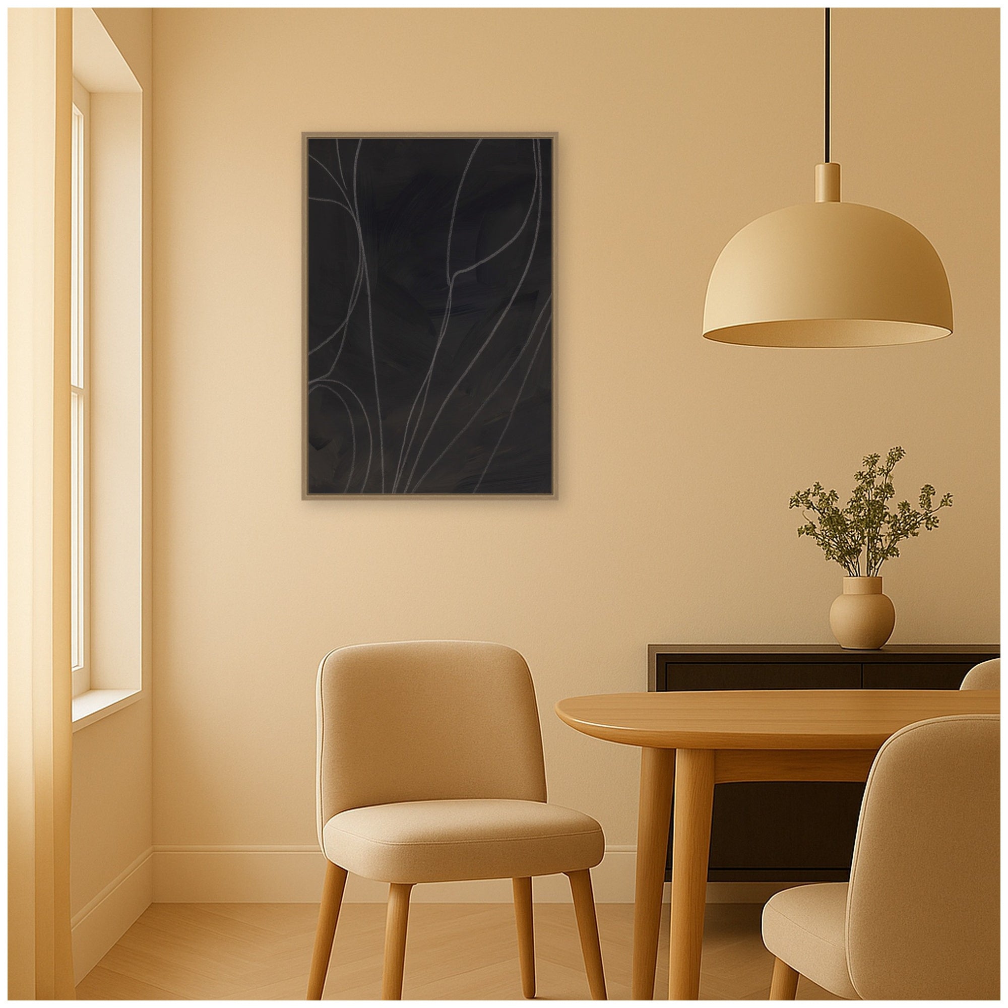 Framed Canvas Sylvie Dark Gold 23x33 6