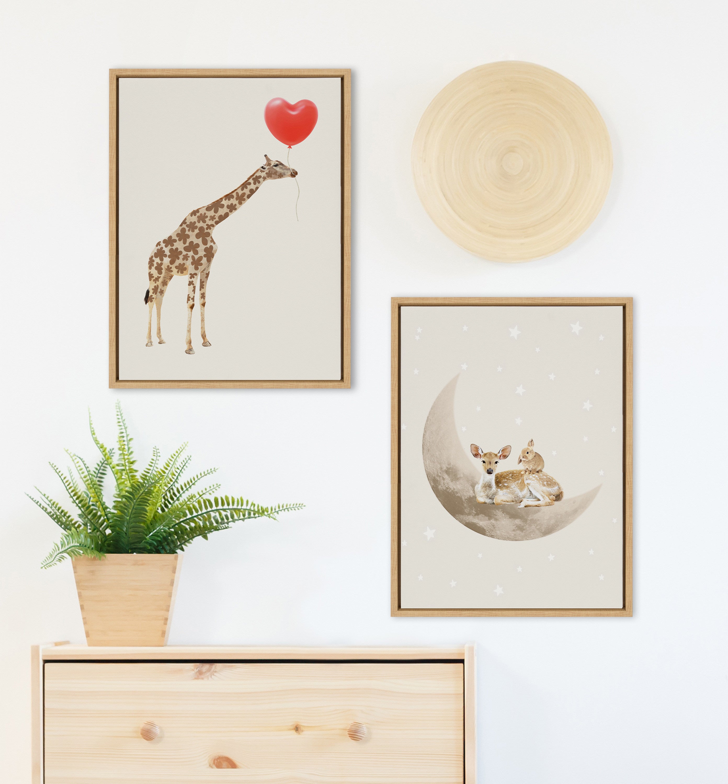 Framed Canvas Sylvie Natural 18x24 6