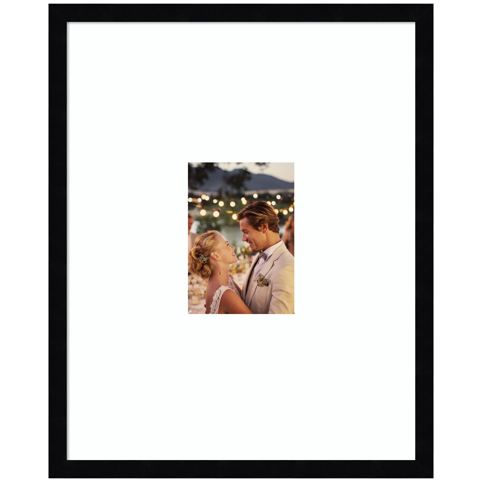 Wall Frame Svelte Noir Black 16x20 matted to 5x7 1
