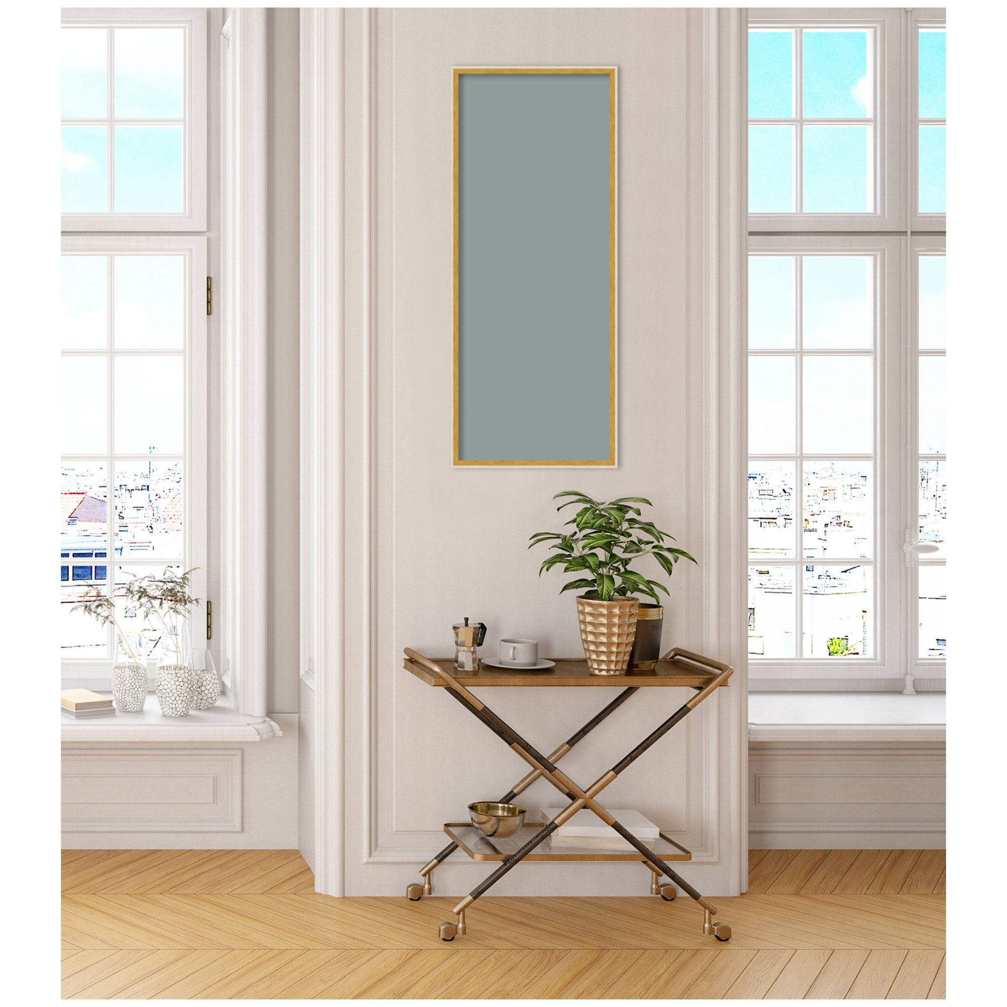 Pinboard Paige White Gold 17x41 6